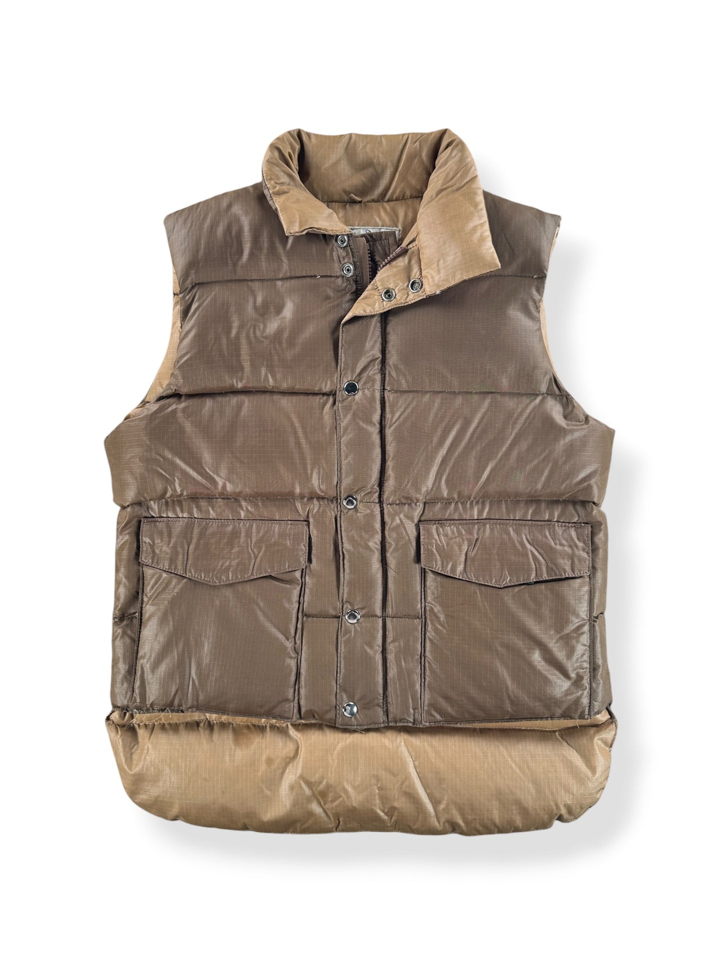 Front of Vintage 1970s Down Puffer Vest SZ M