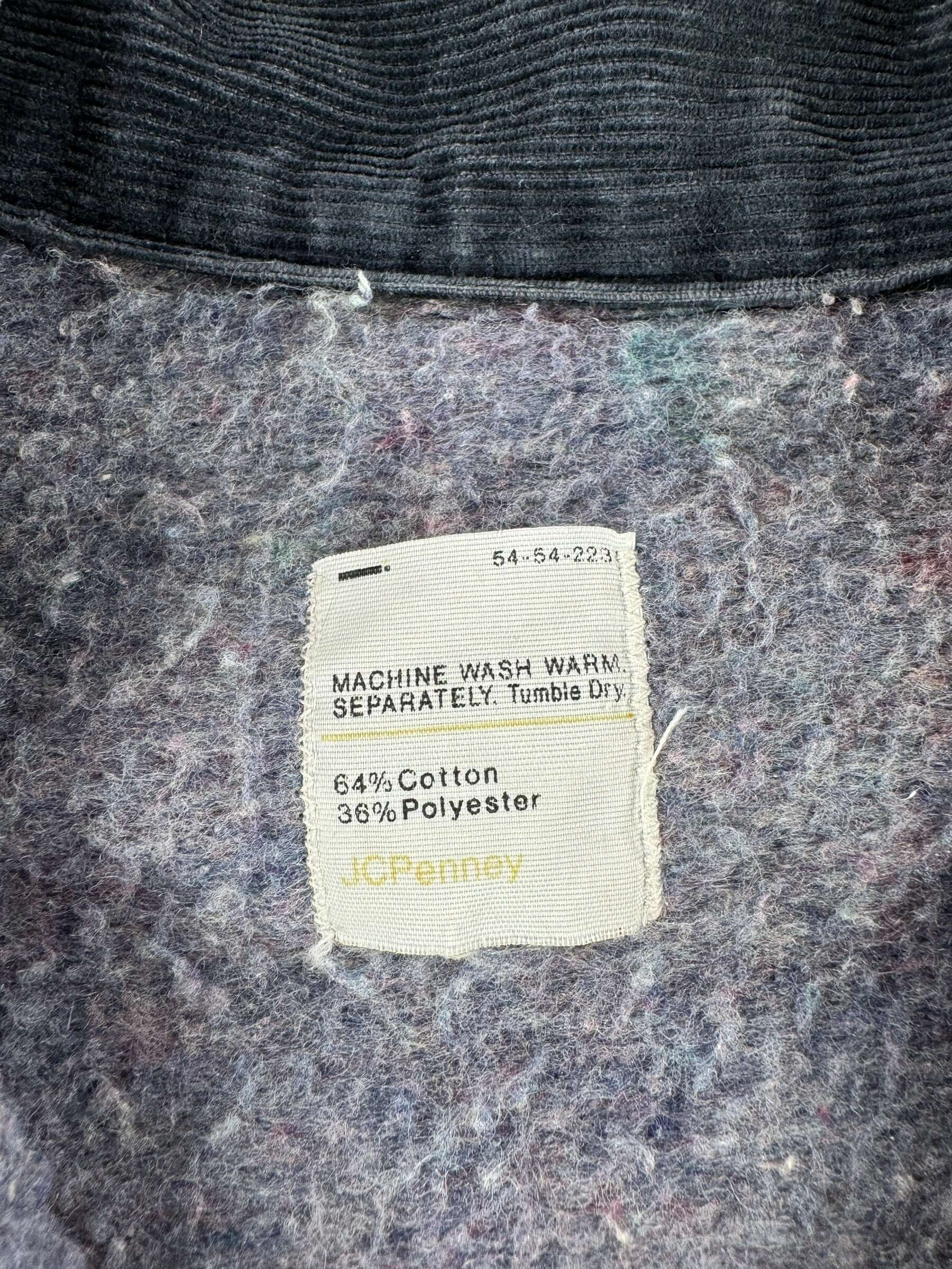 Tag on Vintage Sears Tradewear Blanket Lined Denim Chore Coat SZ L Tall