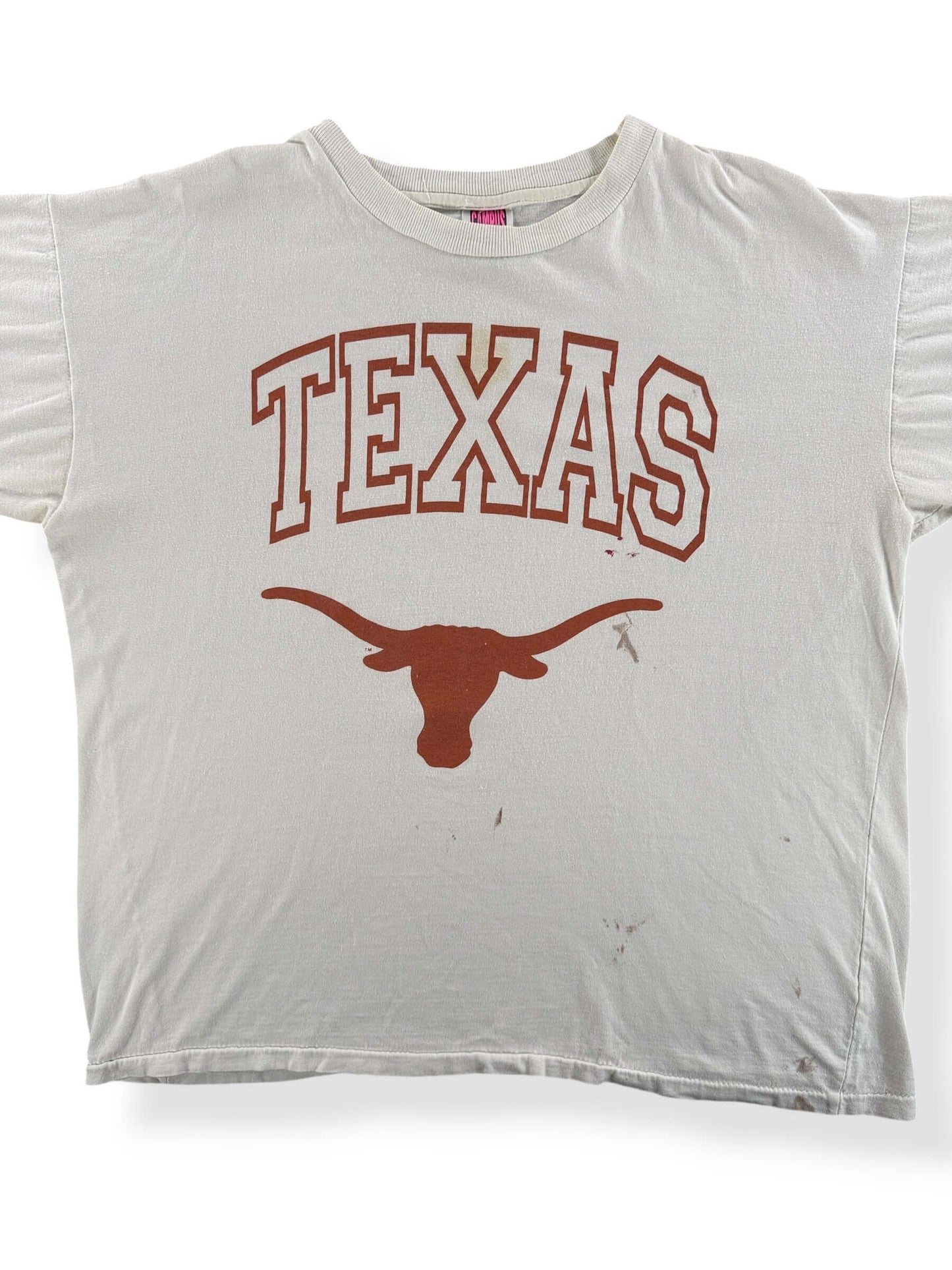 Front Close Up of Vintage Texas Longhorns Tee SZ XL