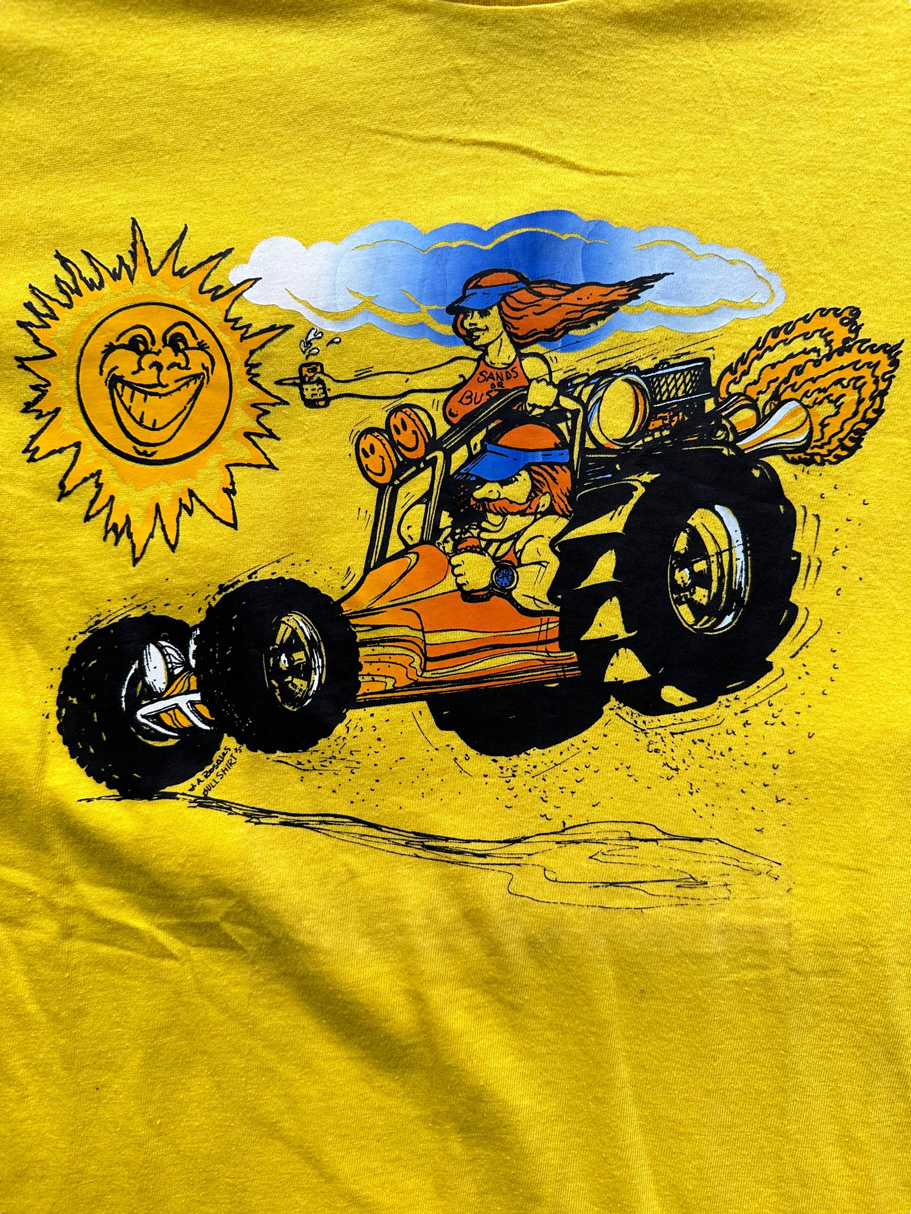 Graphic Detail on Vintage Dune Buggy Graphic Tee SZ L | Vintage Bull Shirt Graphic T-Shirts Seattle | Barn Owl Vintage Tees Seattle