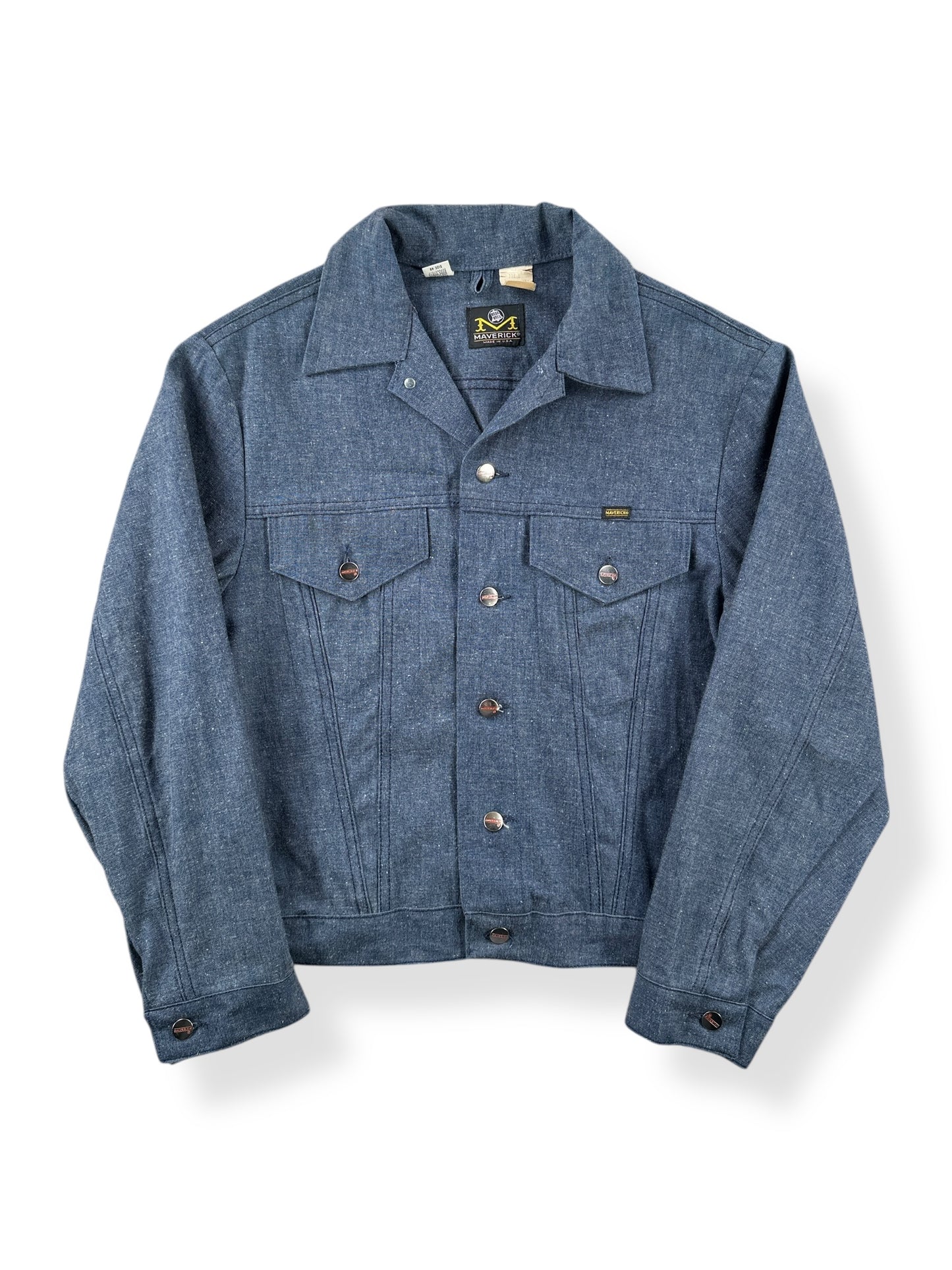 Front of Vintage Maverick Denim Jacket 3J47MJ SZ 40