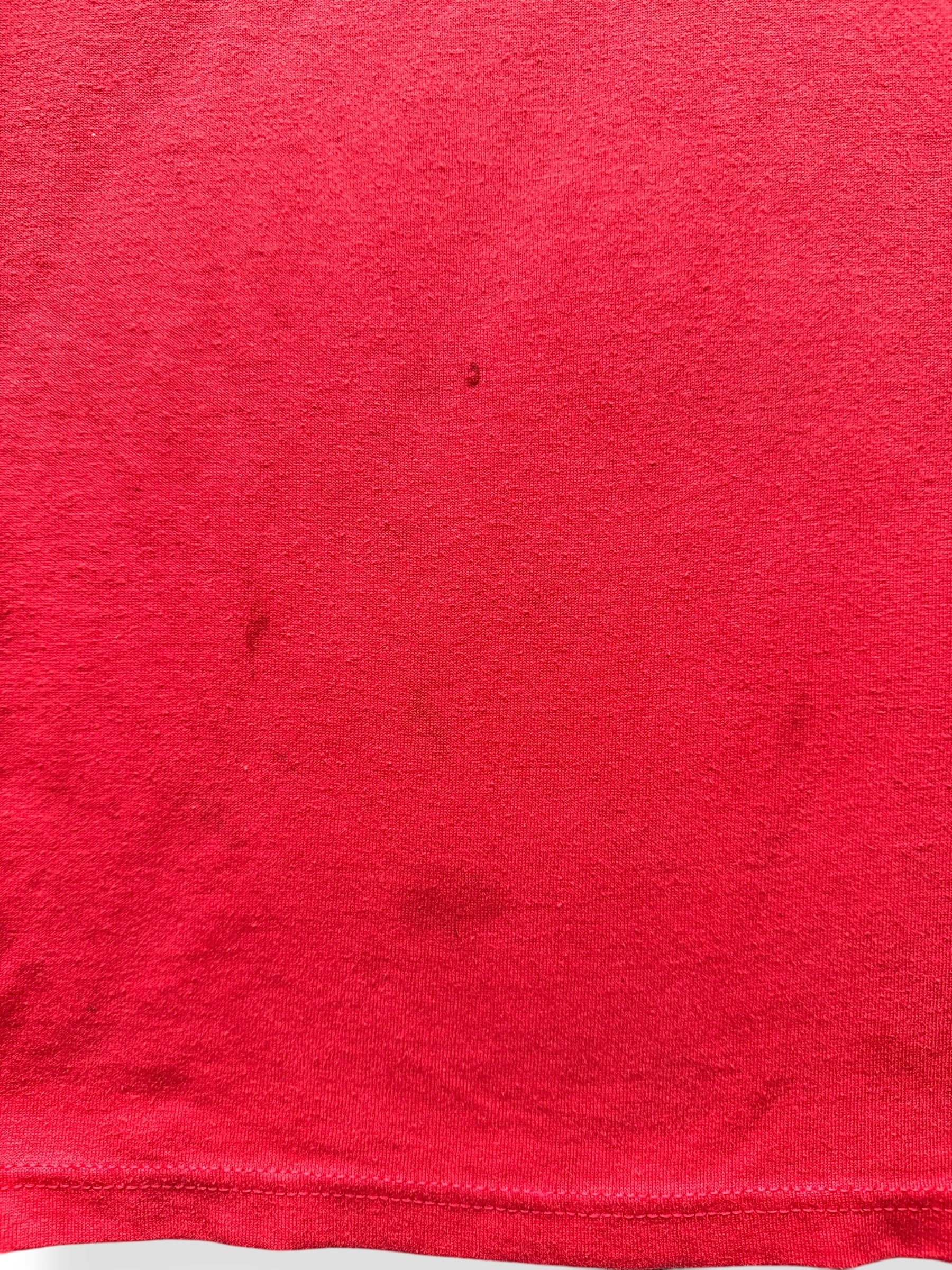 Stains on Vintage Jerzees Red Pocket Tee SZ S