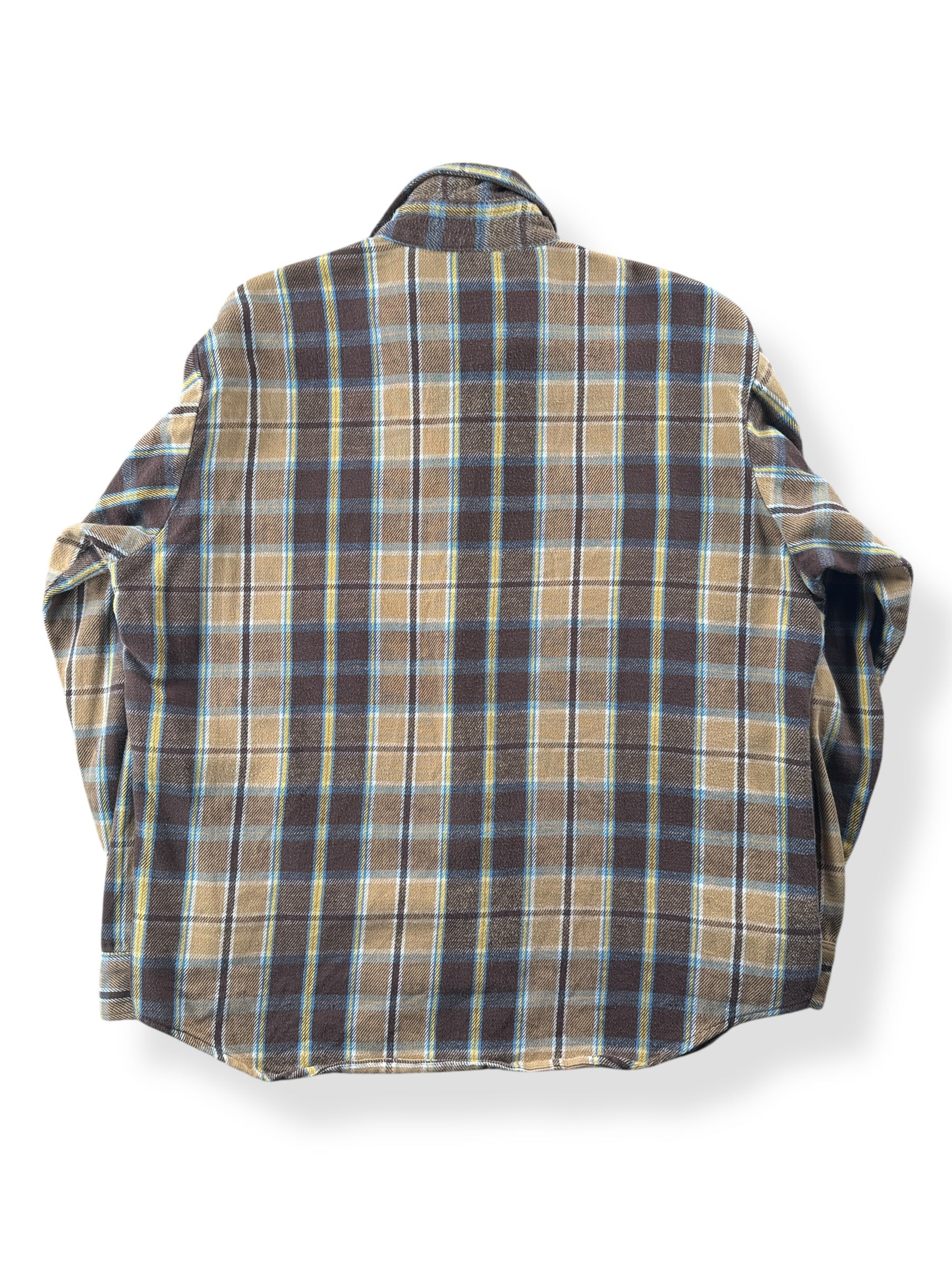 Back of Vintage Earth Toned Big Mac Cotton Flannel SZ L