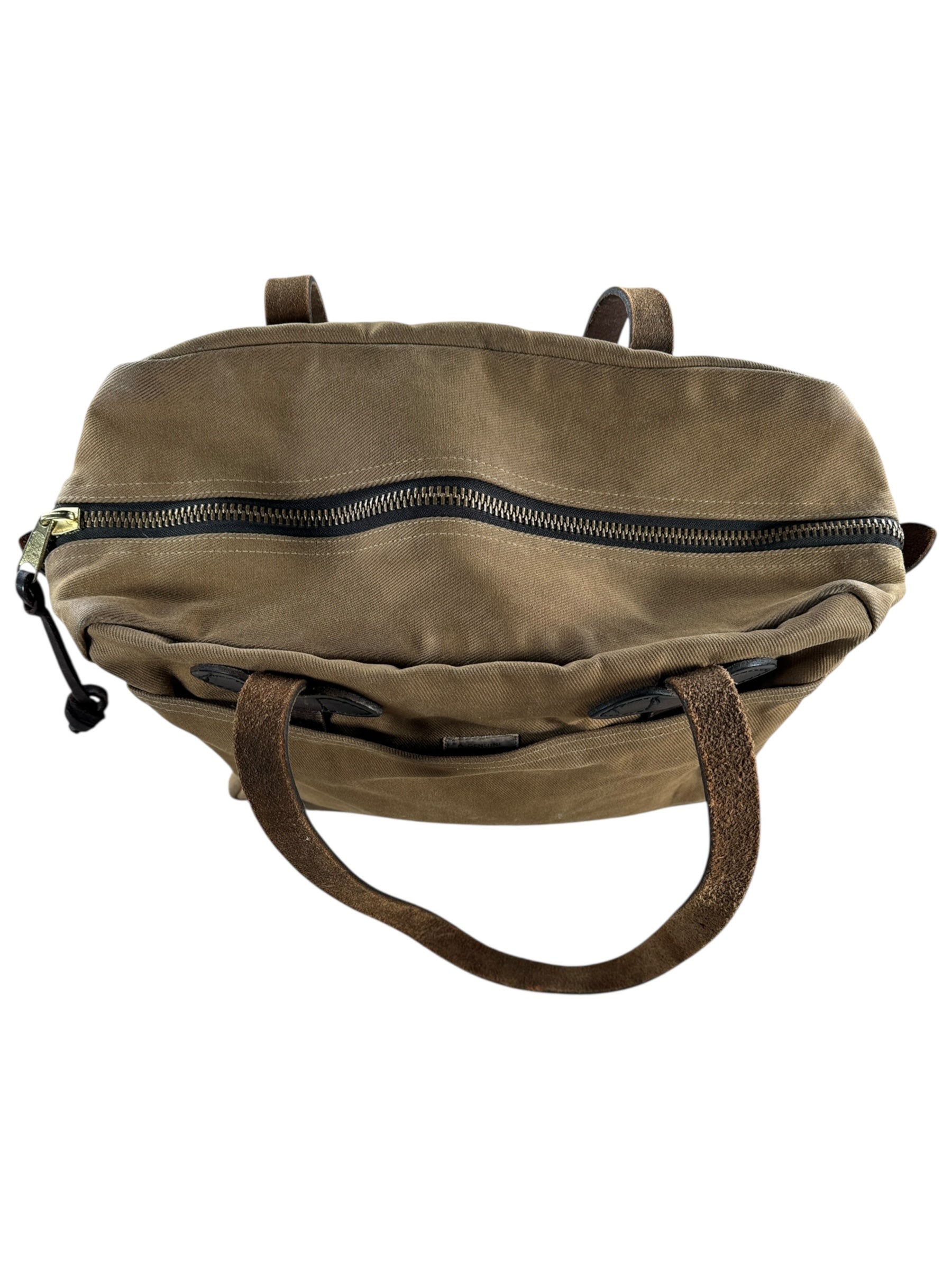 Top View of Vintage Talon Era Filson Rugged Twill Zippered Tote