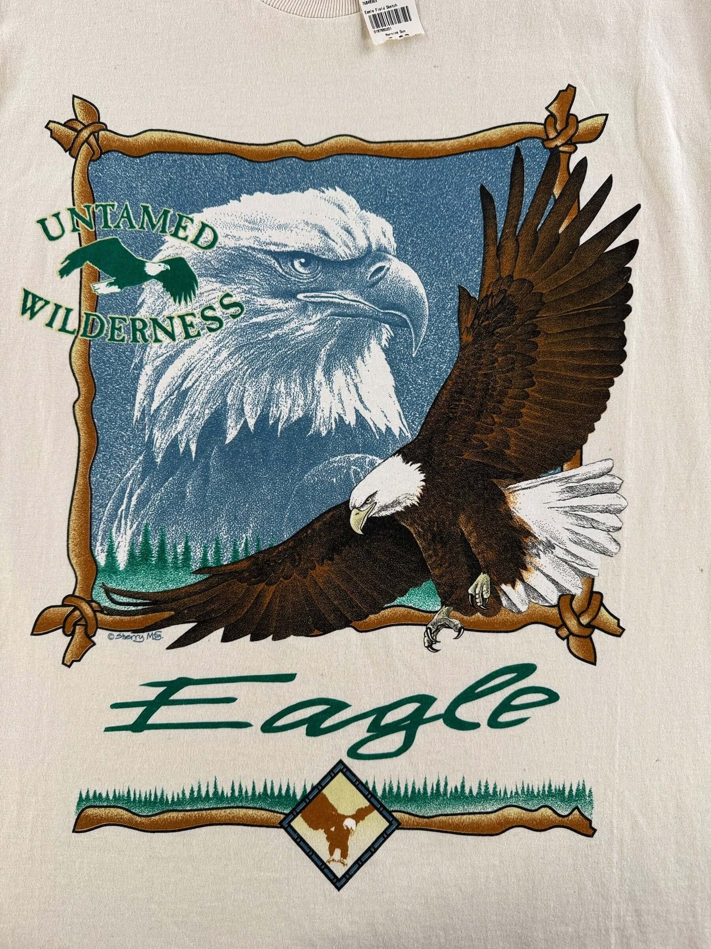 Graphic of Vintage Untamed Wilderness Eagle Tee SZ M