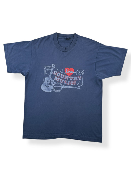 Front of Vintage Screen Stars I Love Country Music Tee SZ XL (Fits L)