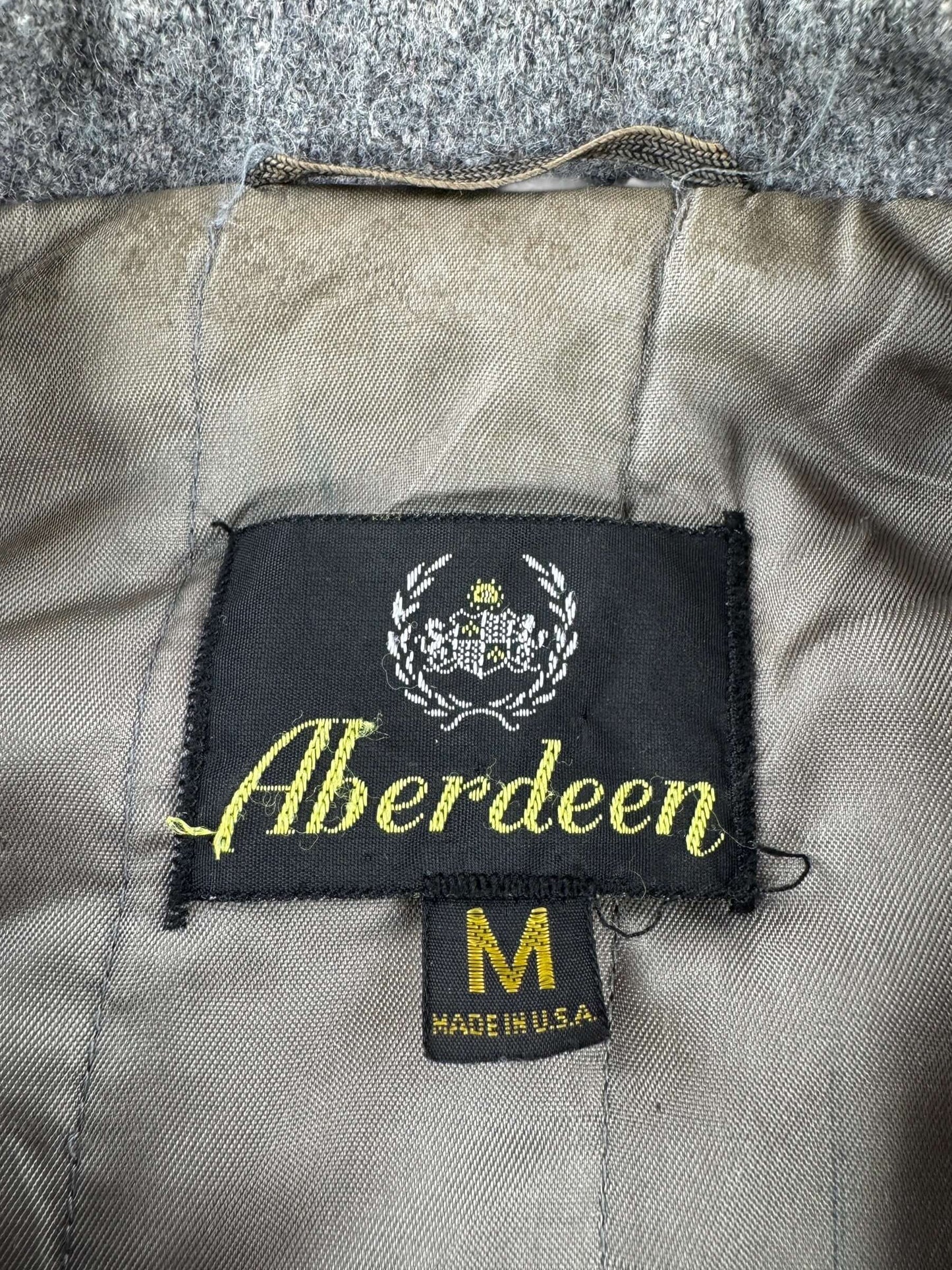 Label on Vintage Aberdeen Wool Jacket SZ M