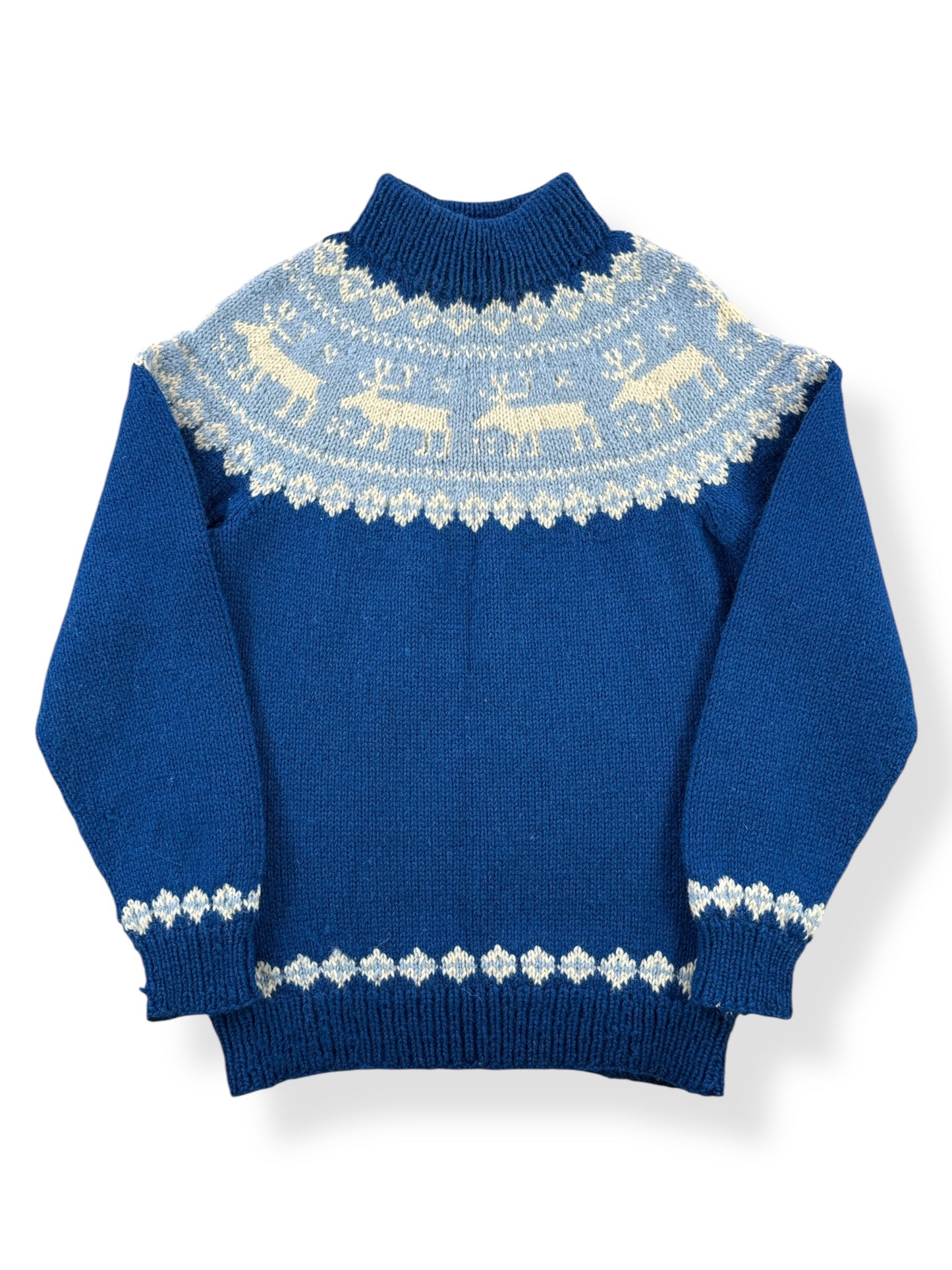 Front of Vintage Danish Reindeer Sweater SZ XS