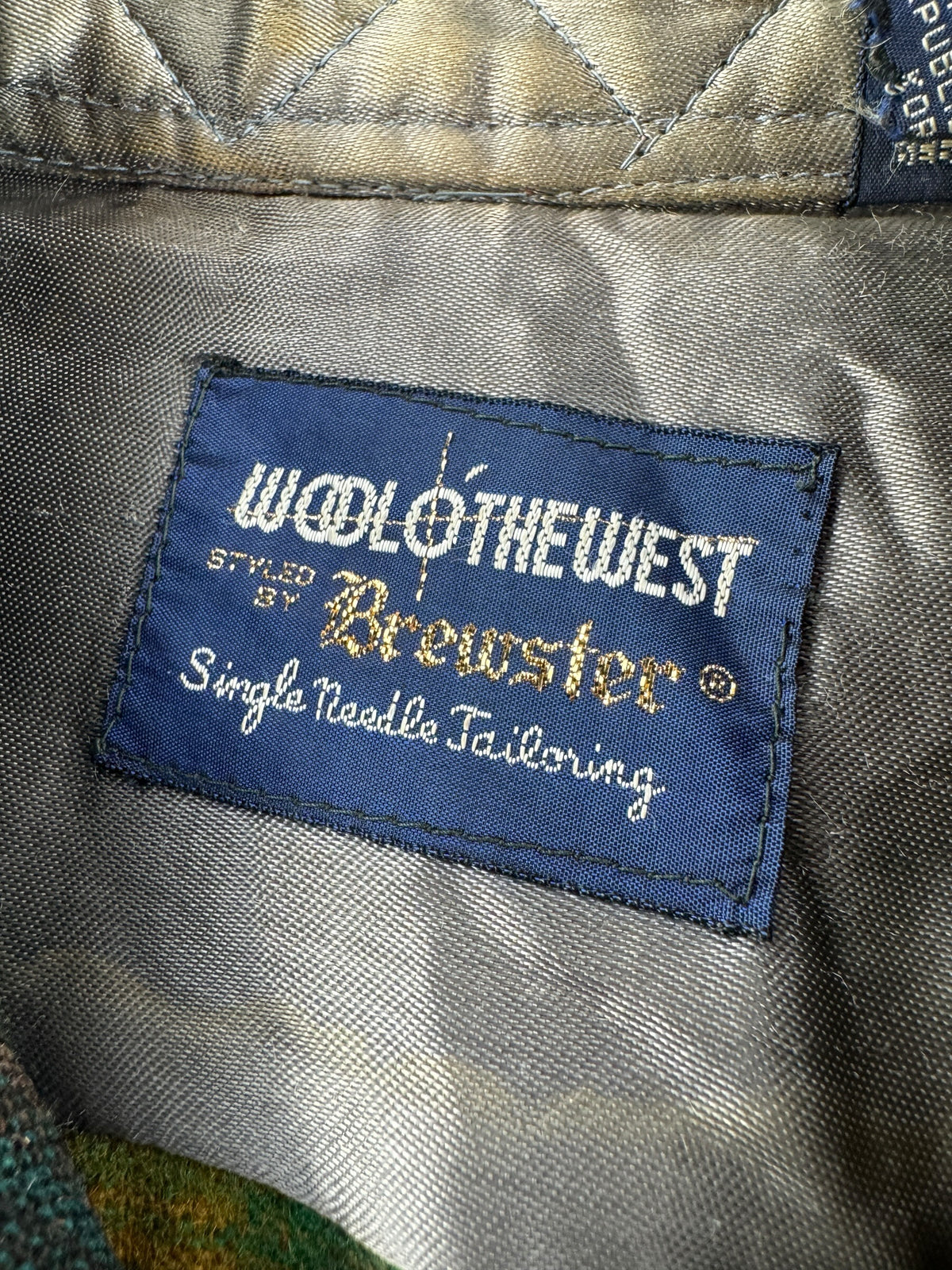 Tag on Vintage Wool O' The West Shadow Plaid Flannel SZ S