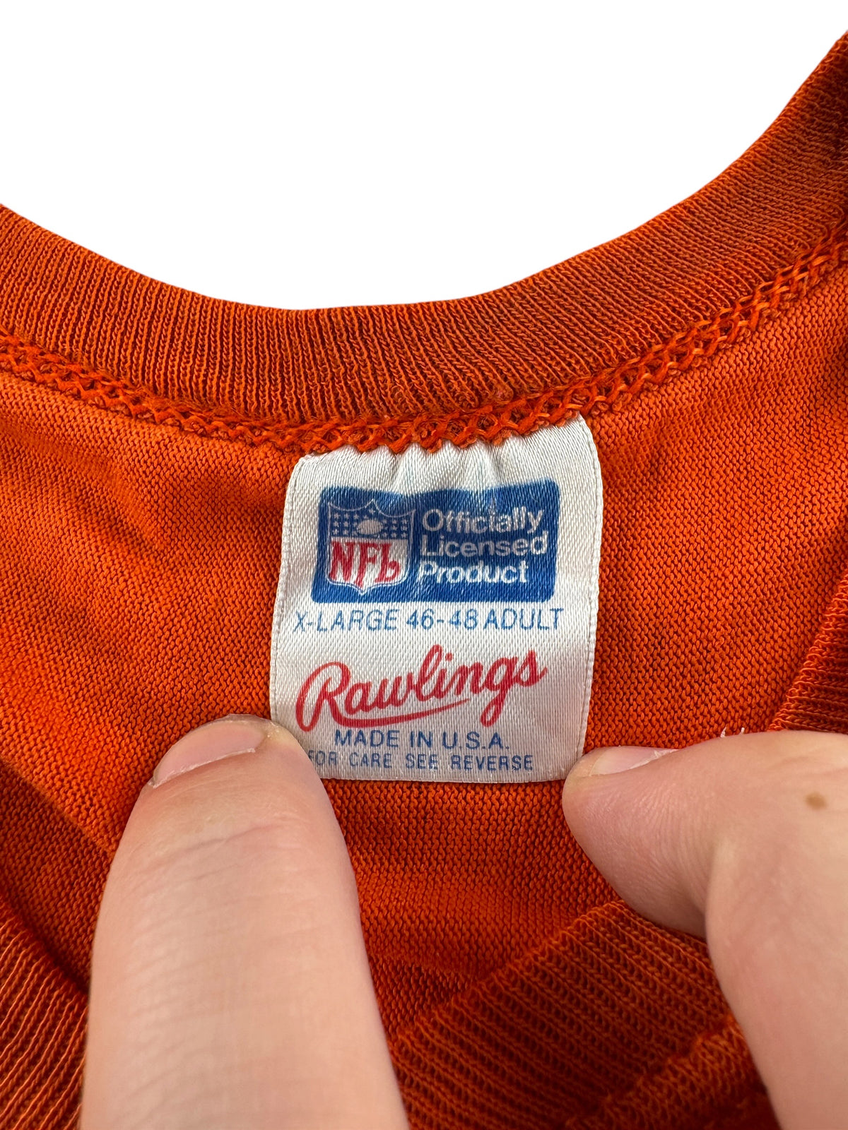 Tag on Vintage Rawlings Broncos Jersey Tee SZ XL (Fits L)