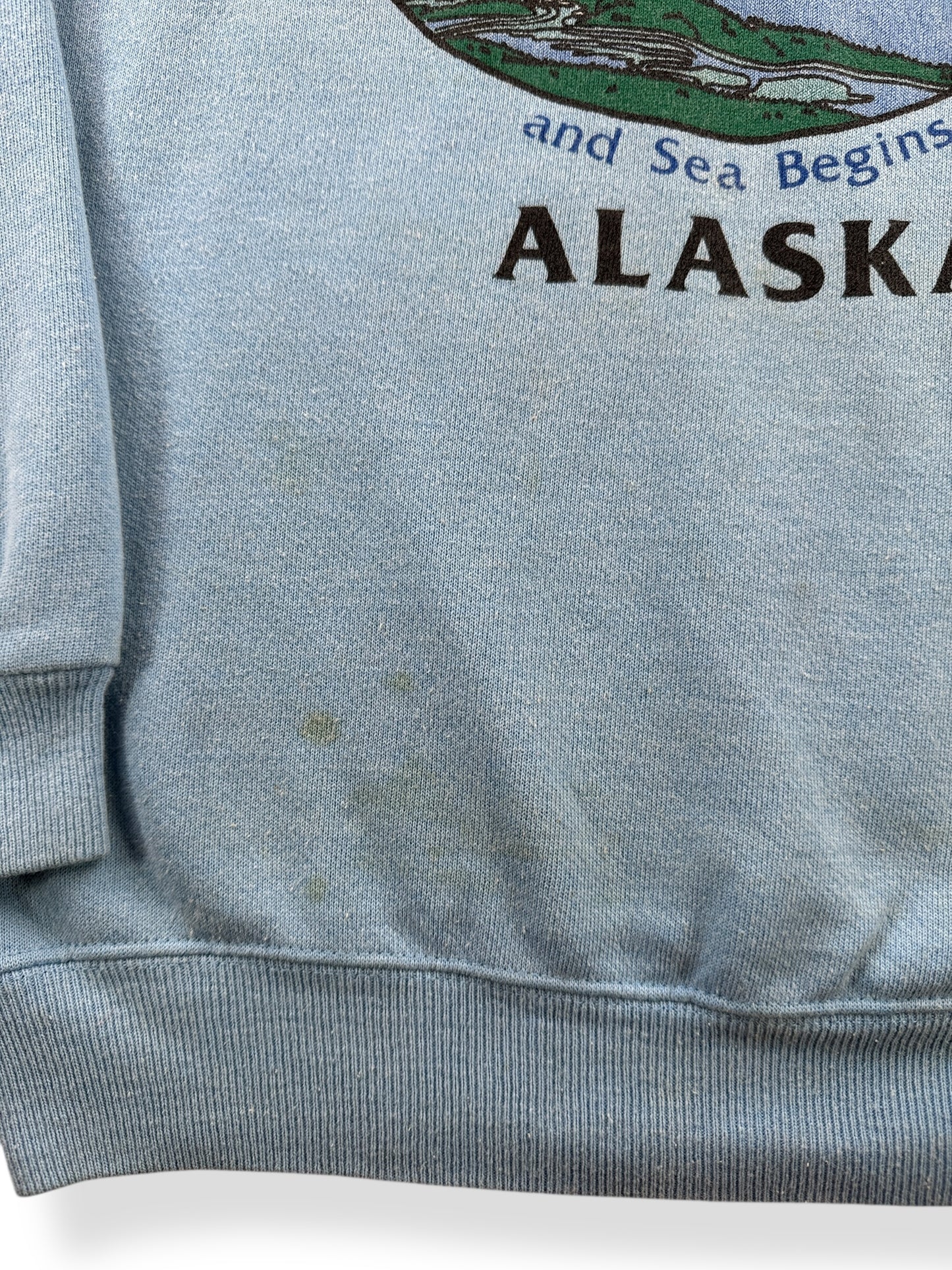 Stain on Vintage Homer Spit Alaska Crewneck SZ M