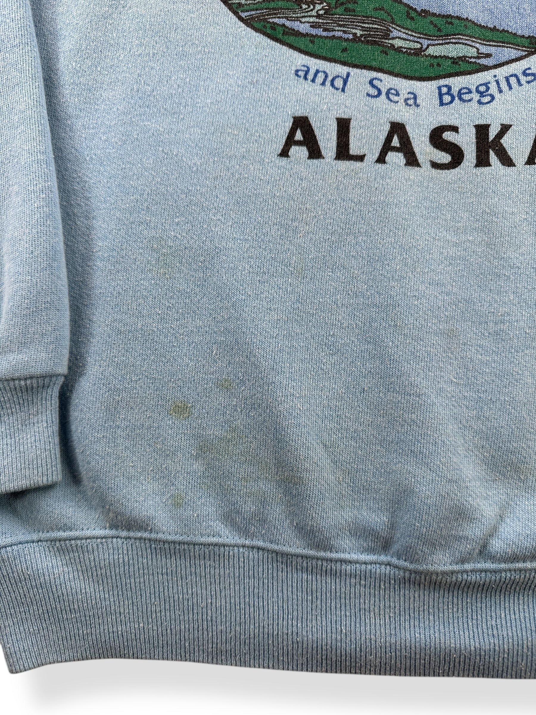 Stain on Vintage Homer Spit Alaska Crewneck SZ M