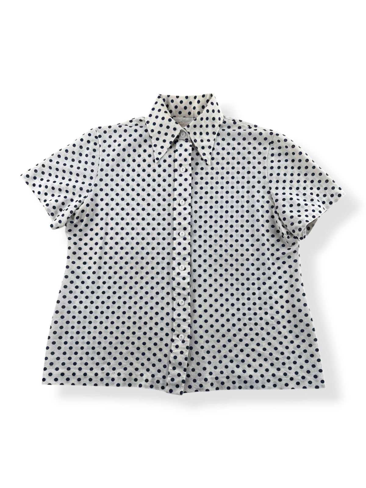 Front of Vintage Jantzen Polka Dot Shirt SZ M