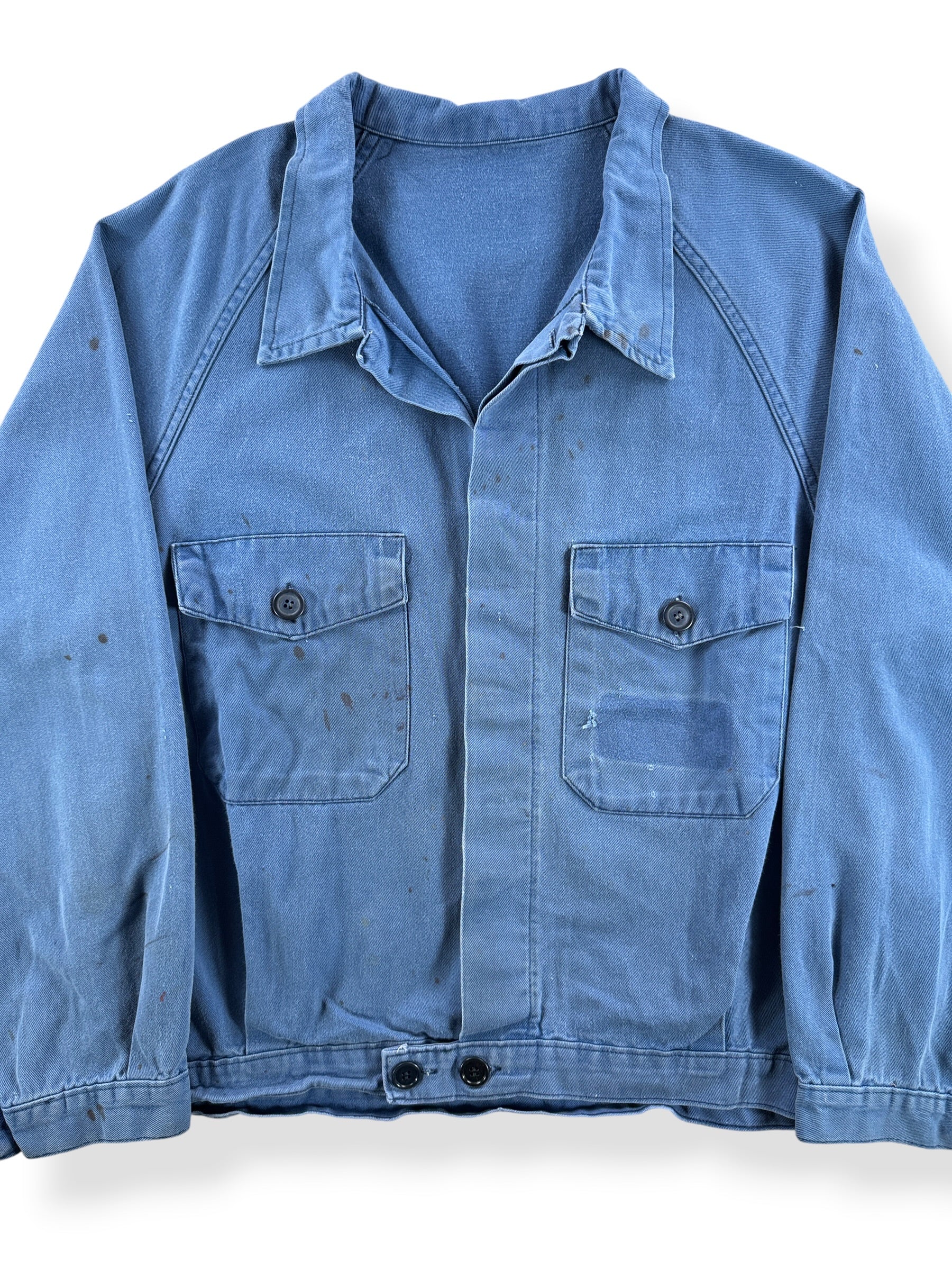 Front Close Up of Vintage French Cycling Jacket SZ XL