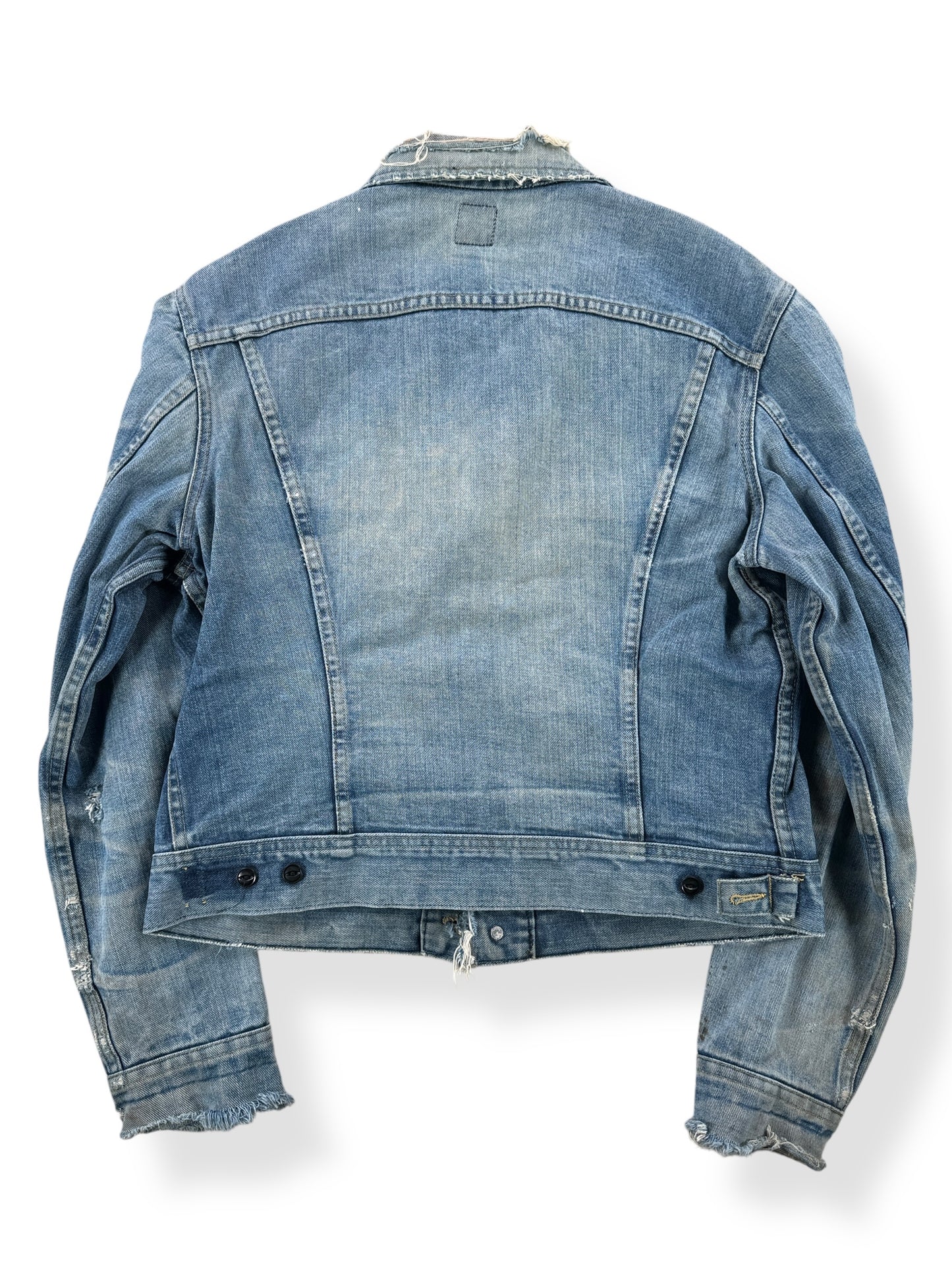 Back of 80s Lee 101-J Distressed Jacket SZ 44 Long