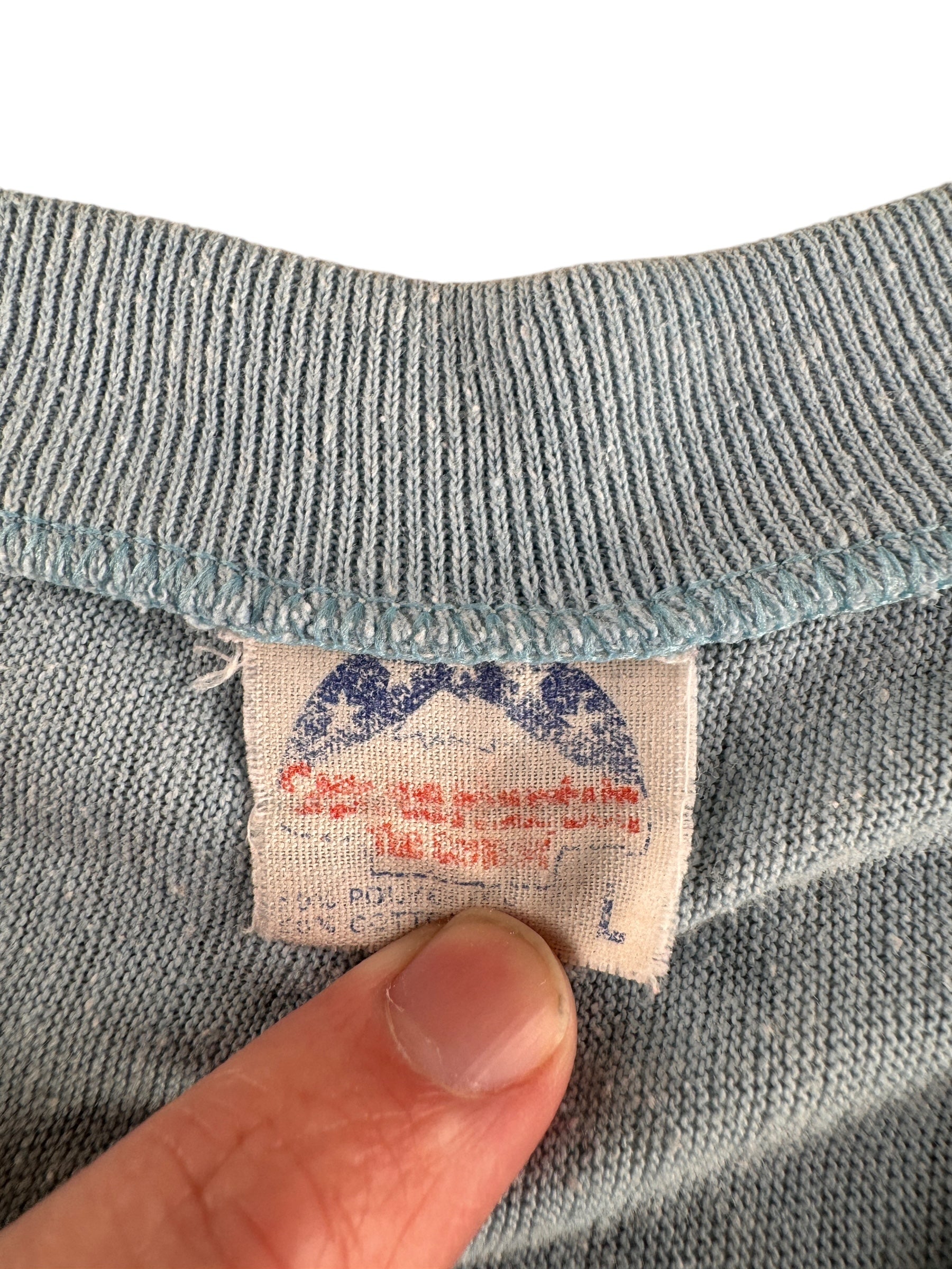 Tag on Vintage Robin's Egg Blue "12" Football Jersey SZ M