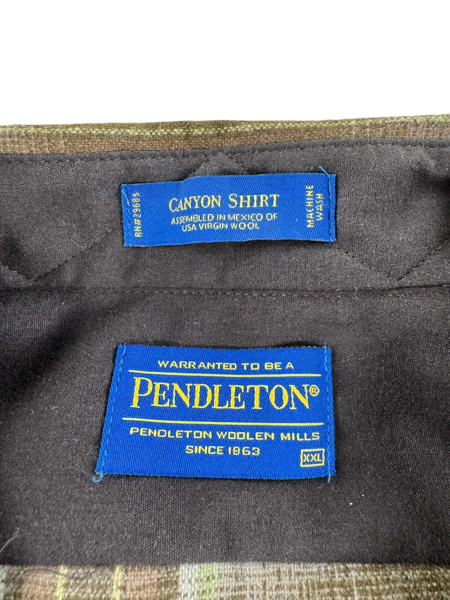 Tag on Pendleton Made in Mexico Canyon Shirt SZ XXL