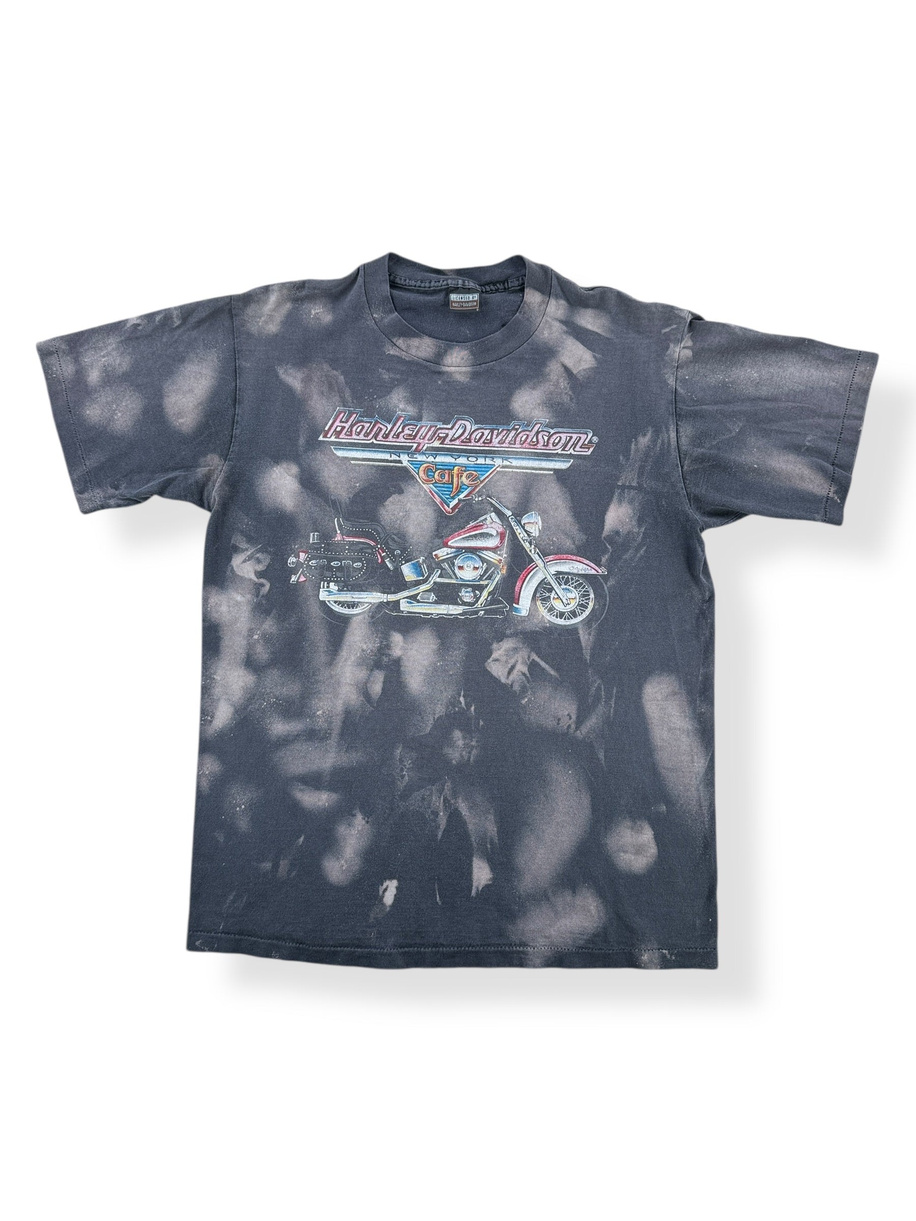 Front of Vintage Bleach Faded Harley Tee SZ L