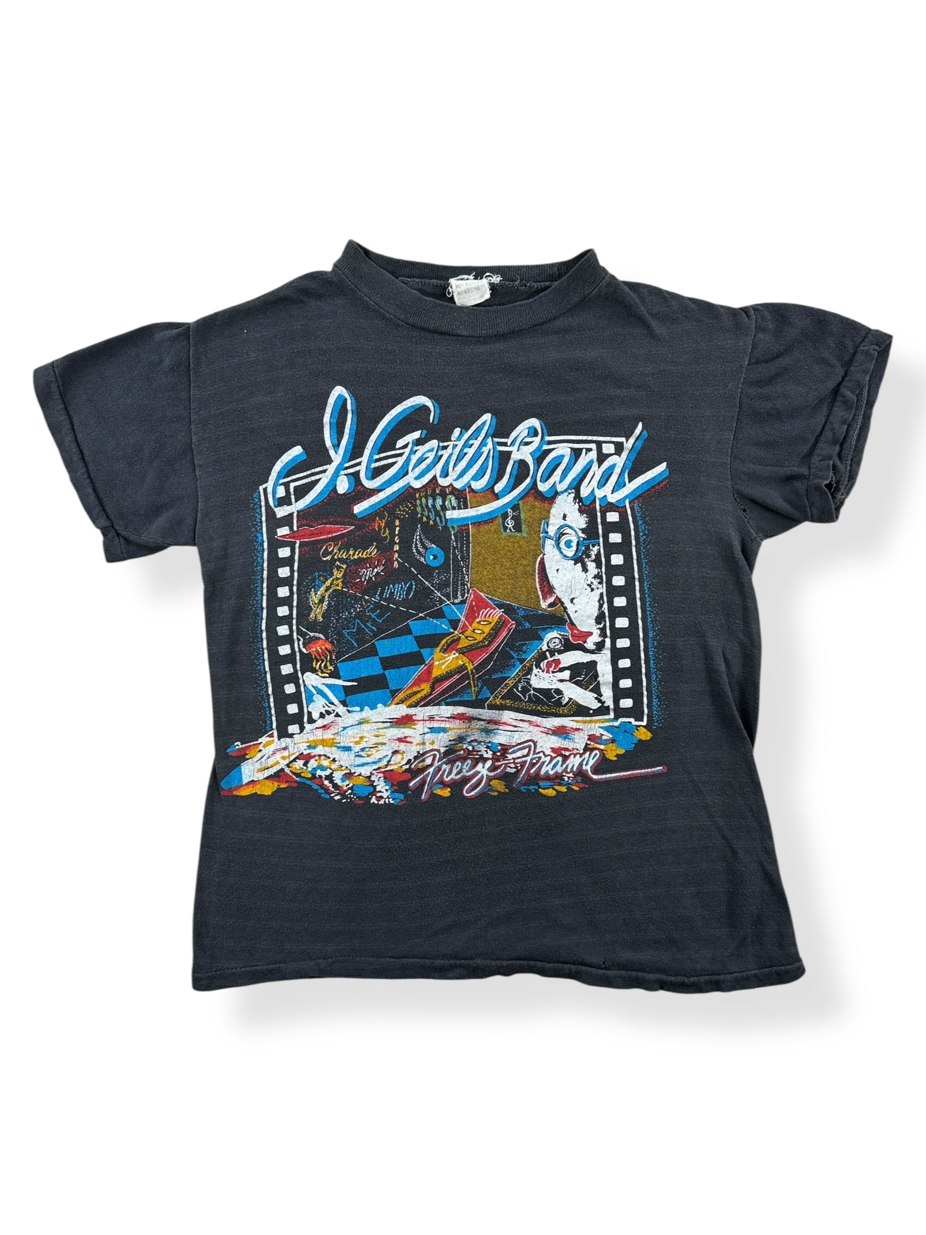Front of Vintage J Geils Band Freeze Frame Parking Lot Boot Tee SZ S