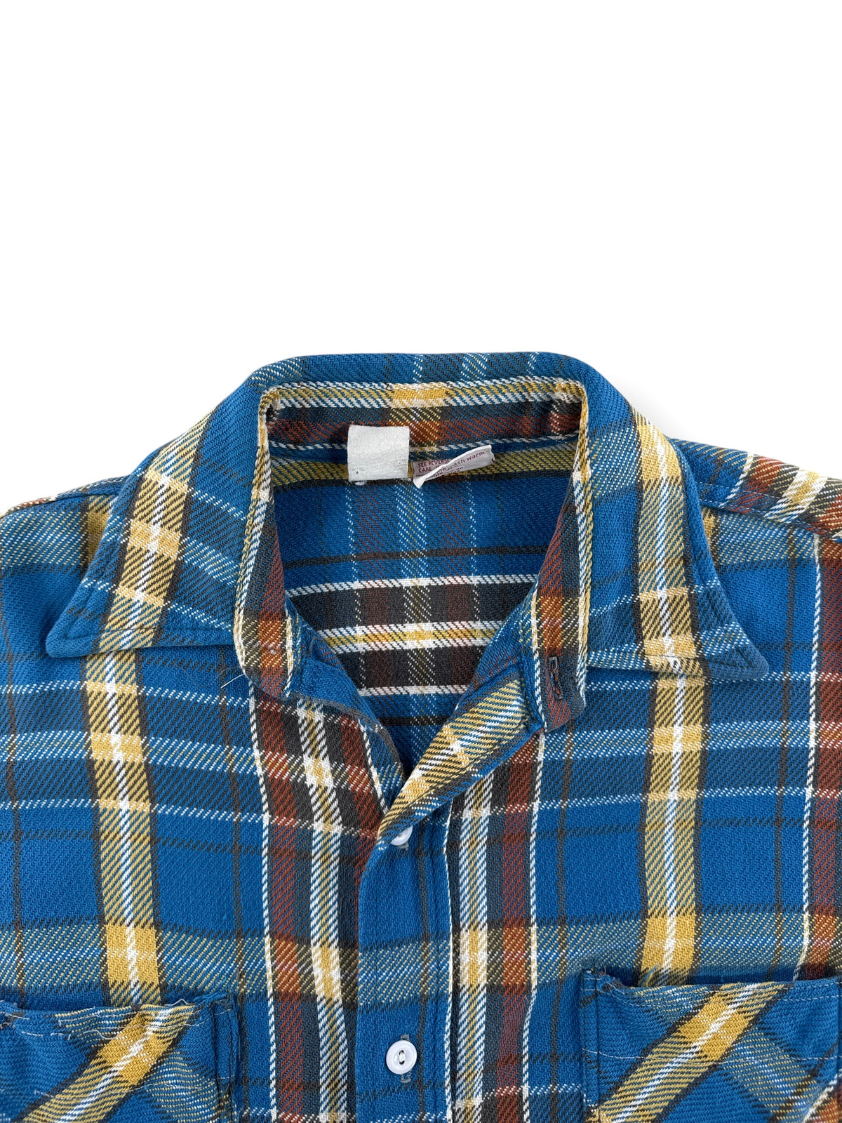 Collar on Vintage Repaired Big Mac Cotton Flannel SZ L