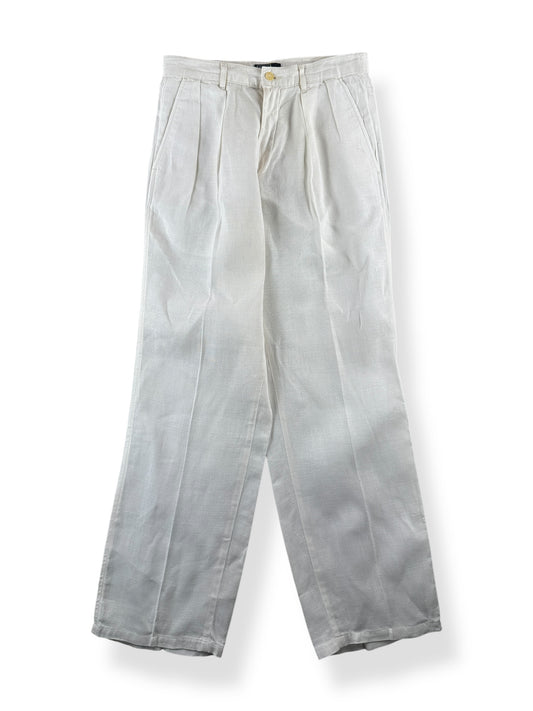 Front of Vintage Polo Linen Trousers W29