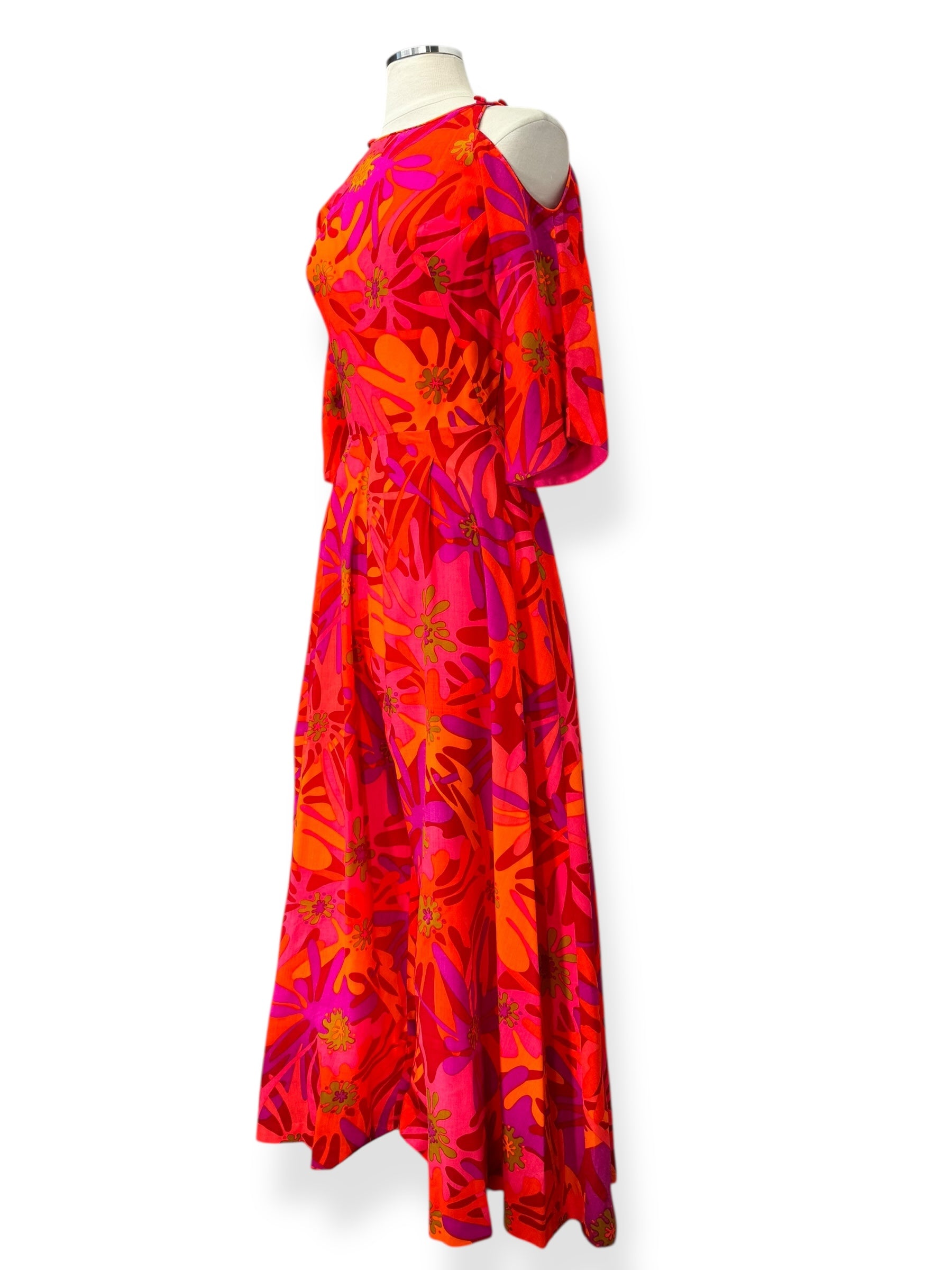 Side 1960s Waltah Clark's Aloha Palazzo Pantsuit S