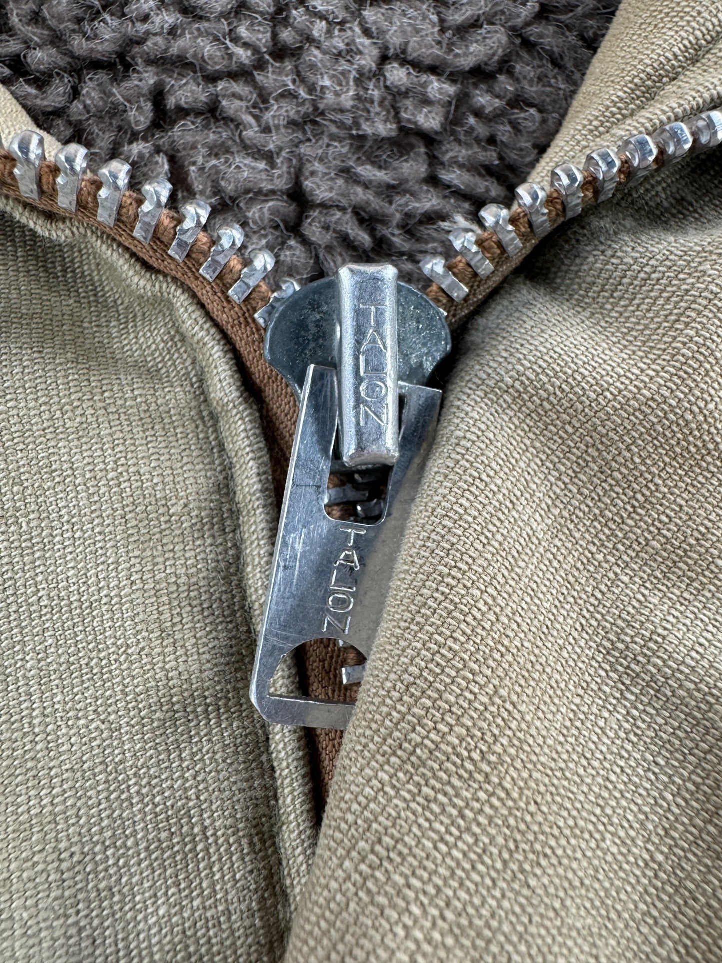 Zipper on Vintage Civilian Deck Jacket SZ L