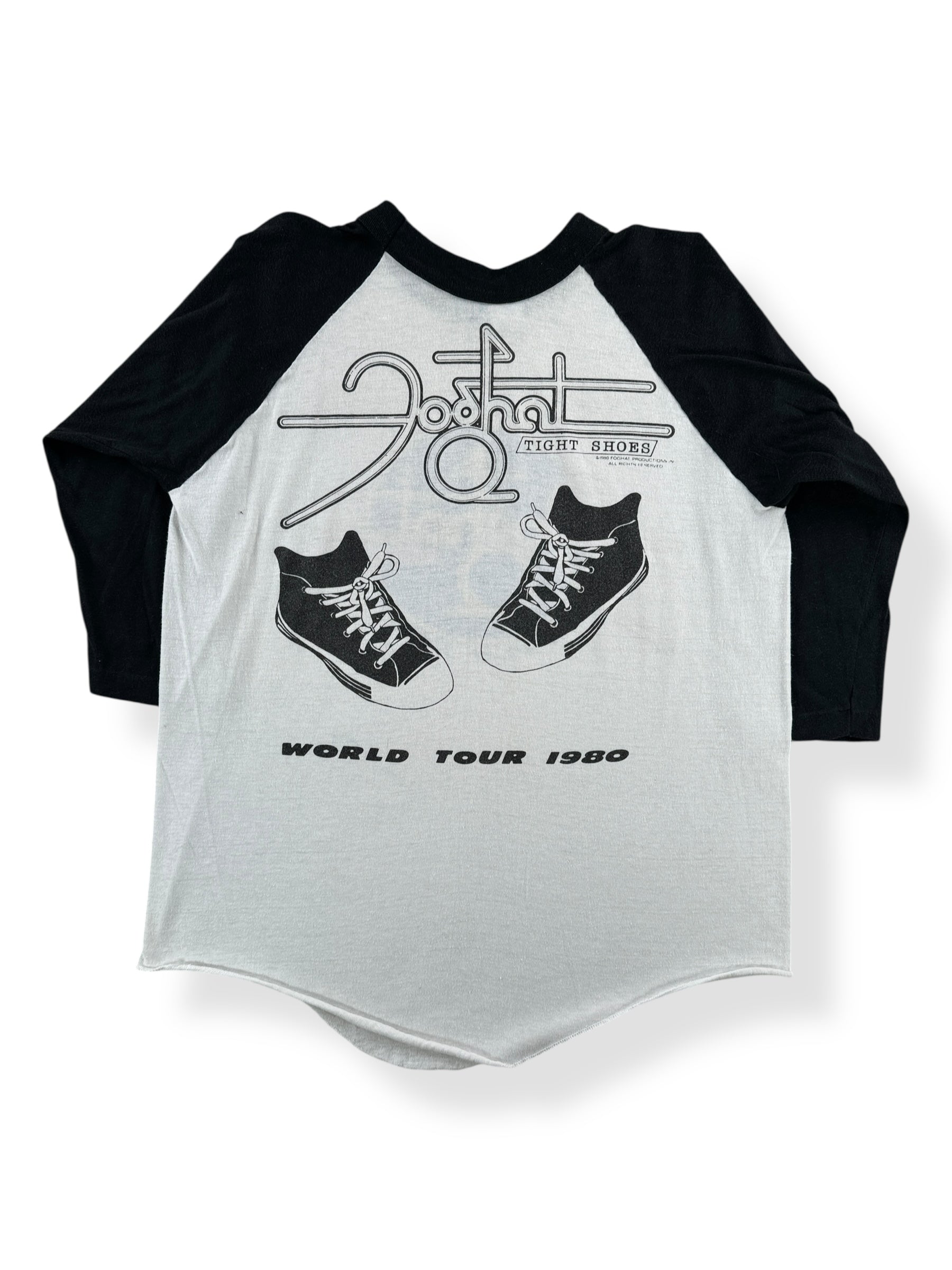 Back of Vintage '80 Fog Hat Raglan Tee SZ M