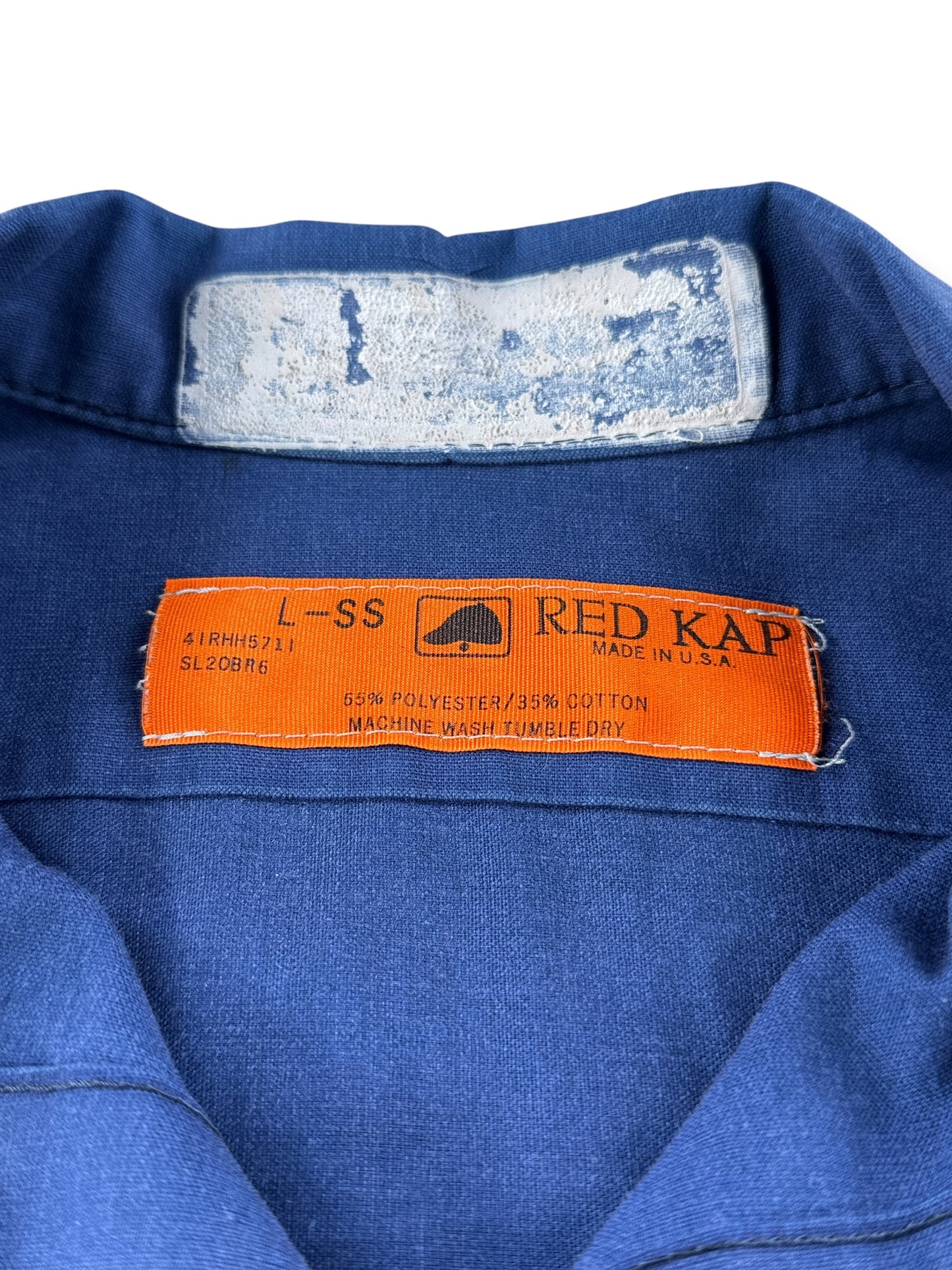 Tag on Vintage 60s Harley Mechanic Shirt SZ L