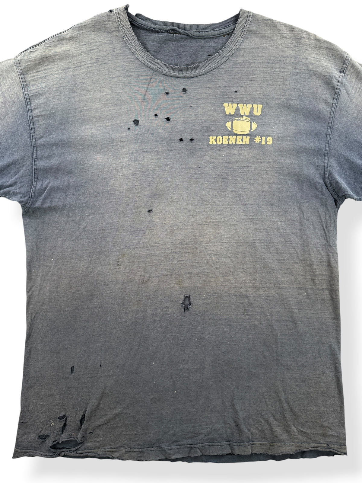 Close-up of Vintage WWU Super Fader Tee SZ L