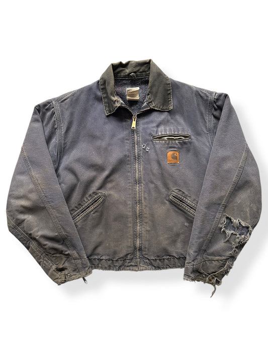 Front of Vintage Thrashed Carhartt J64PTL Detroit Jacket SZ L