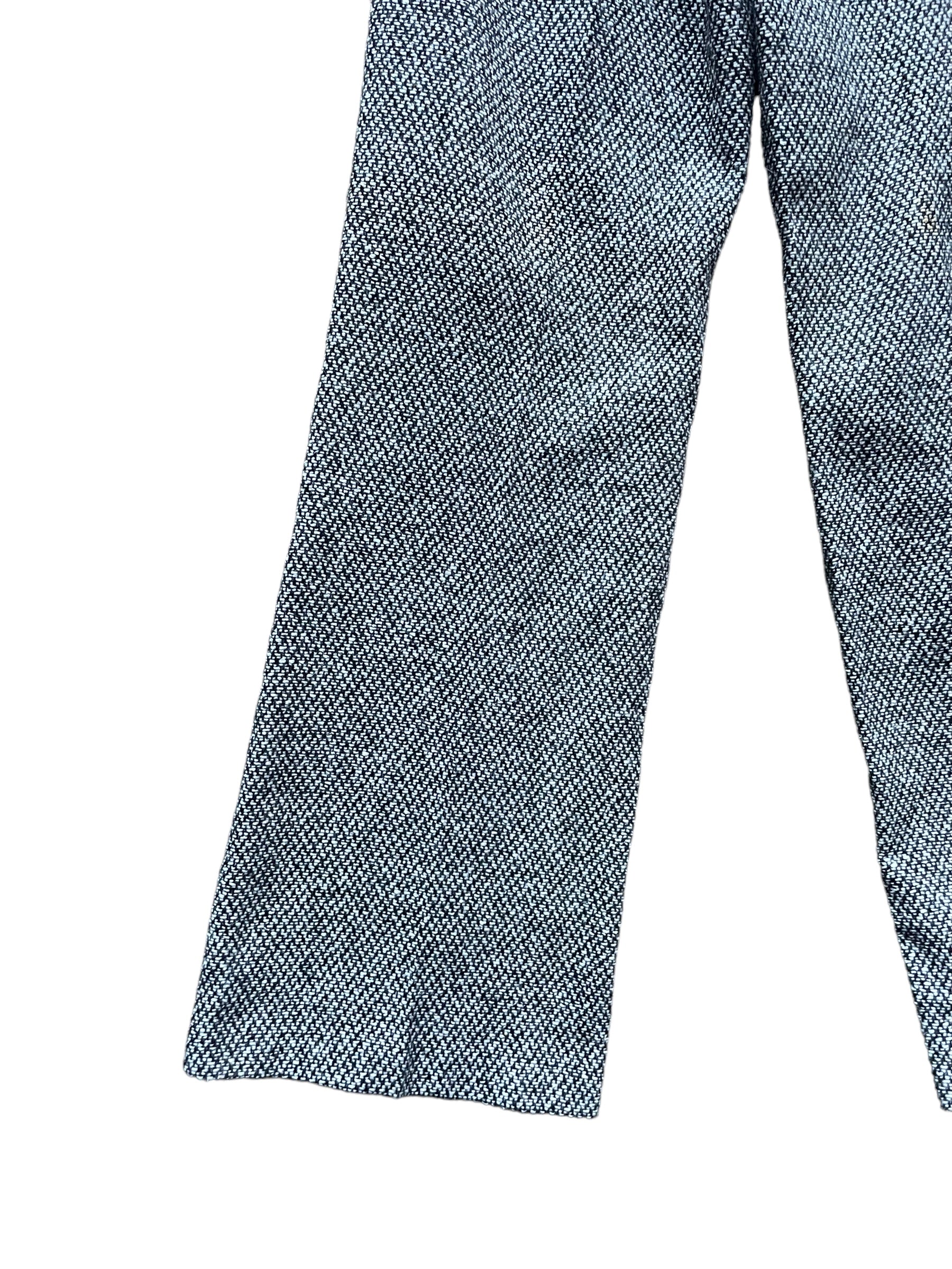Back left leg view of Vintage 1970s Deadstock Wool Blend Tweed Trousers W30 | Barn Owl Vintage Seattle | Vintage Trousers