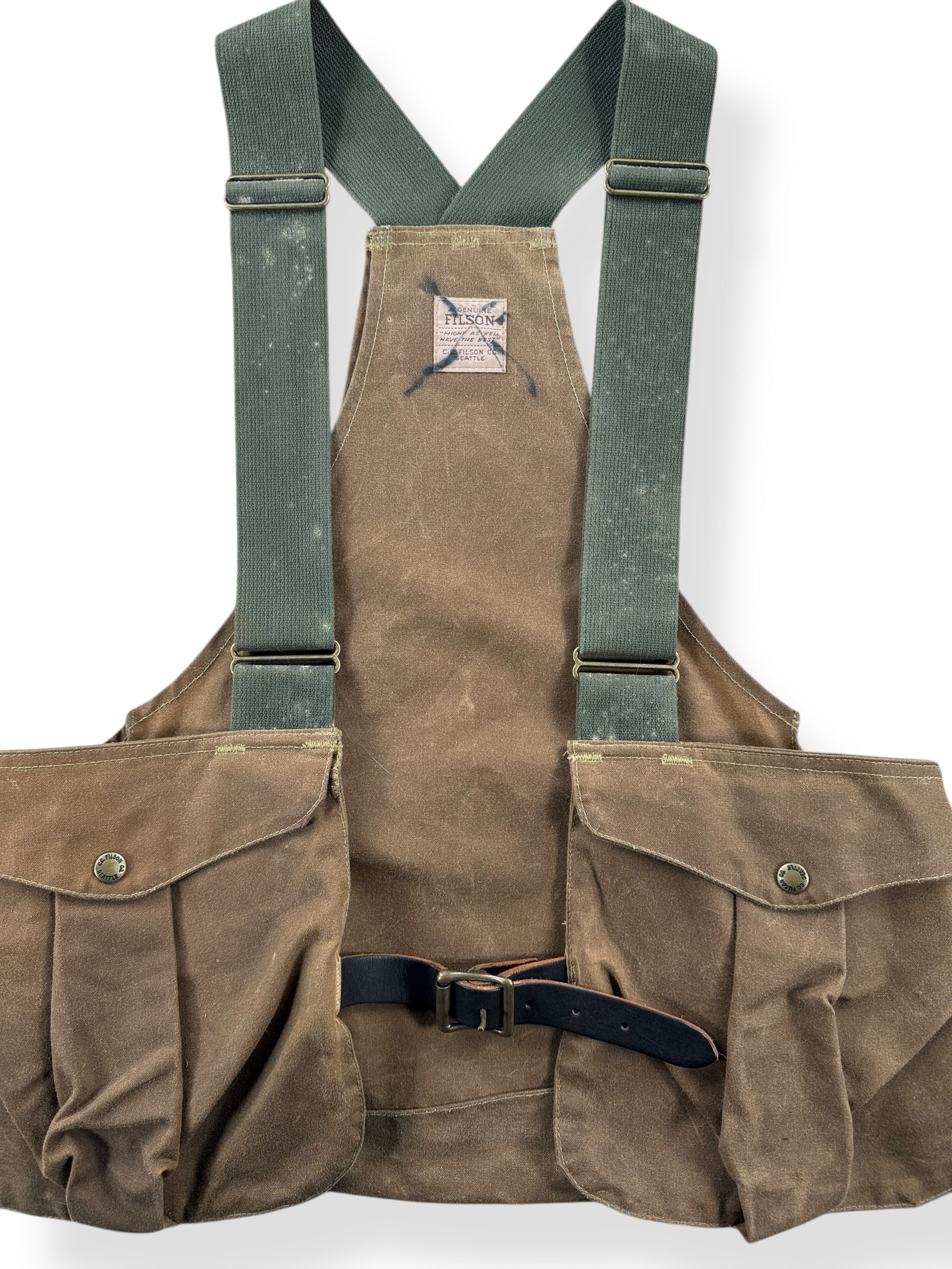 Front Close Up of Filson Tin Cloth Game Bag SZ M