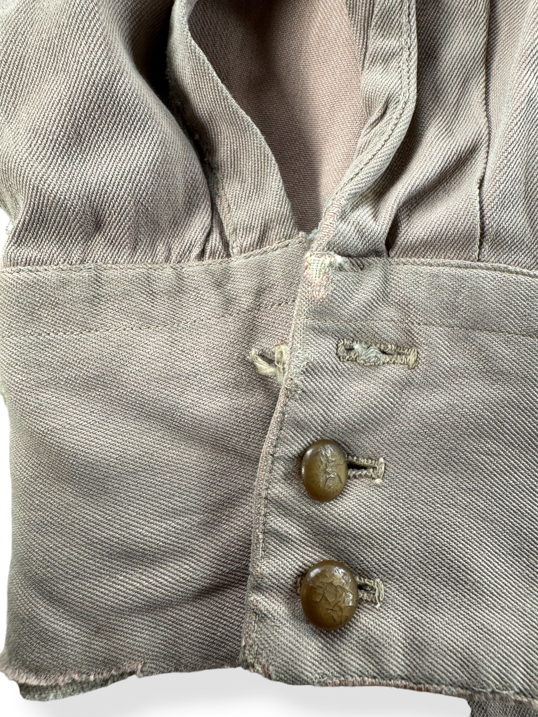 Missing Button on Vintage Towncraft Gabardine Shirt SZ M AS IS