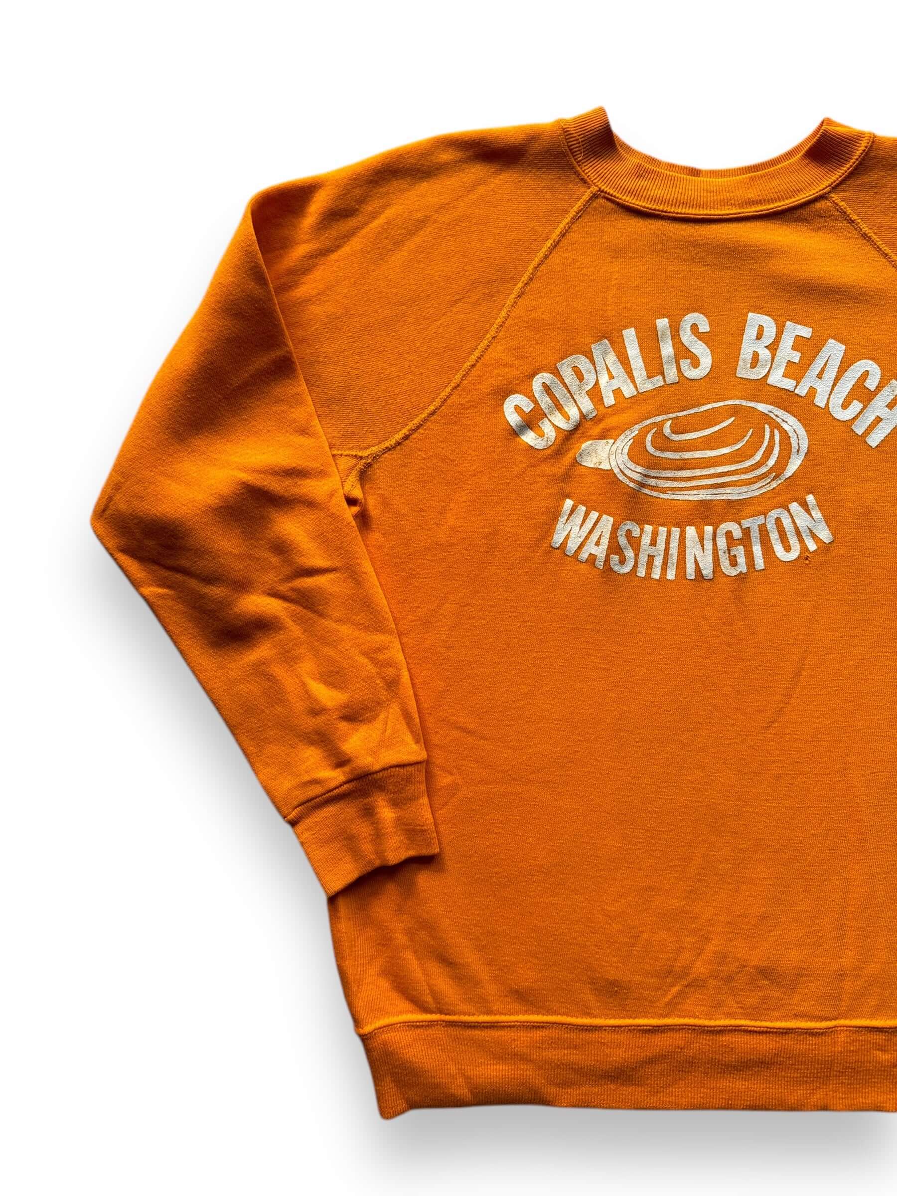 front right of Vintage Copalis Beach WA Crewneck SZ M