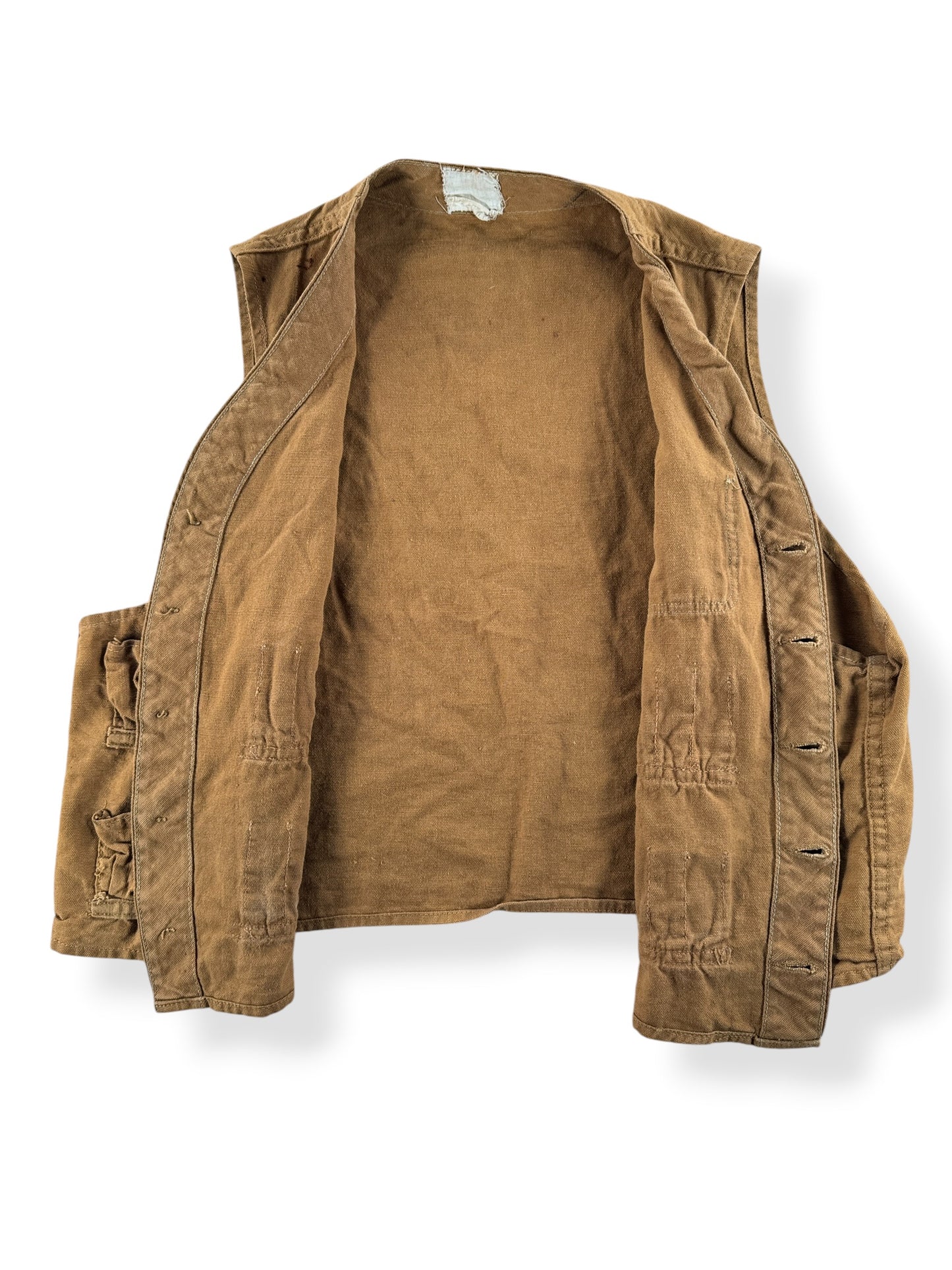 Inside of Vintage Hunting Vest SZ M
