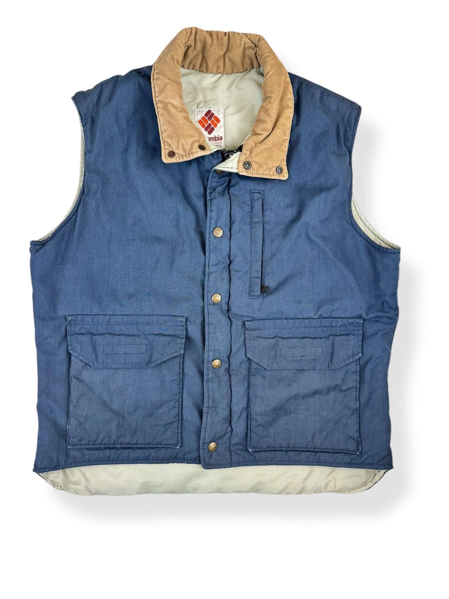 Front view of 1980s Columbia Lightweight Vest L