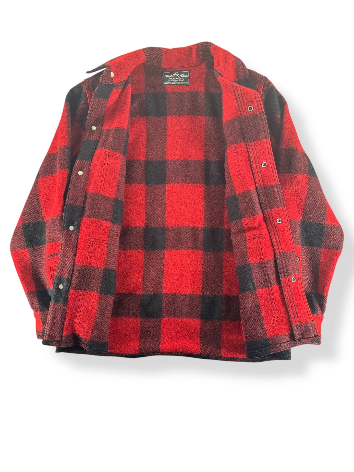 Inside of Vintage White Stag Mackinaw Cruiser Jacket SZ L