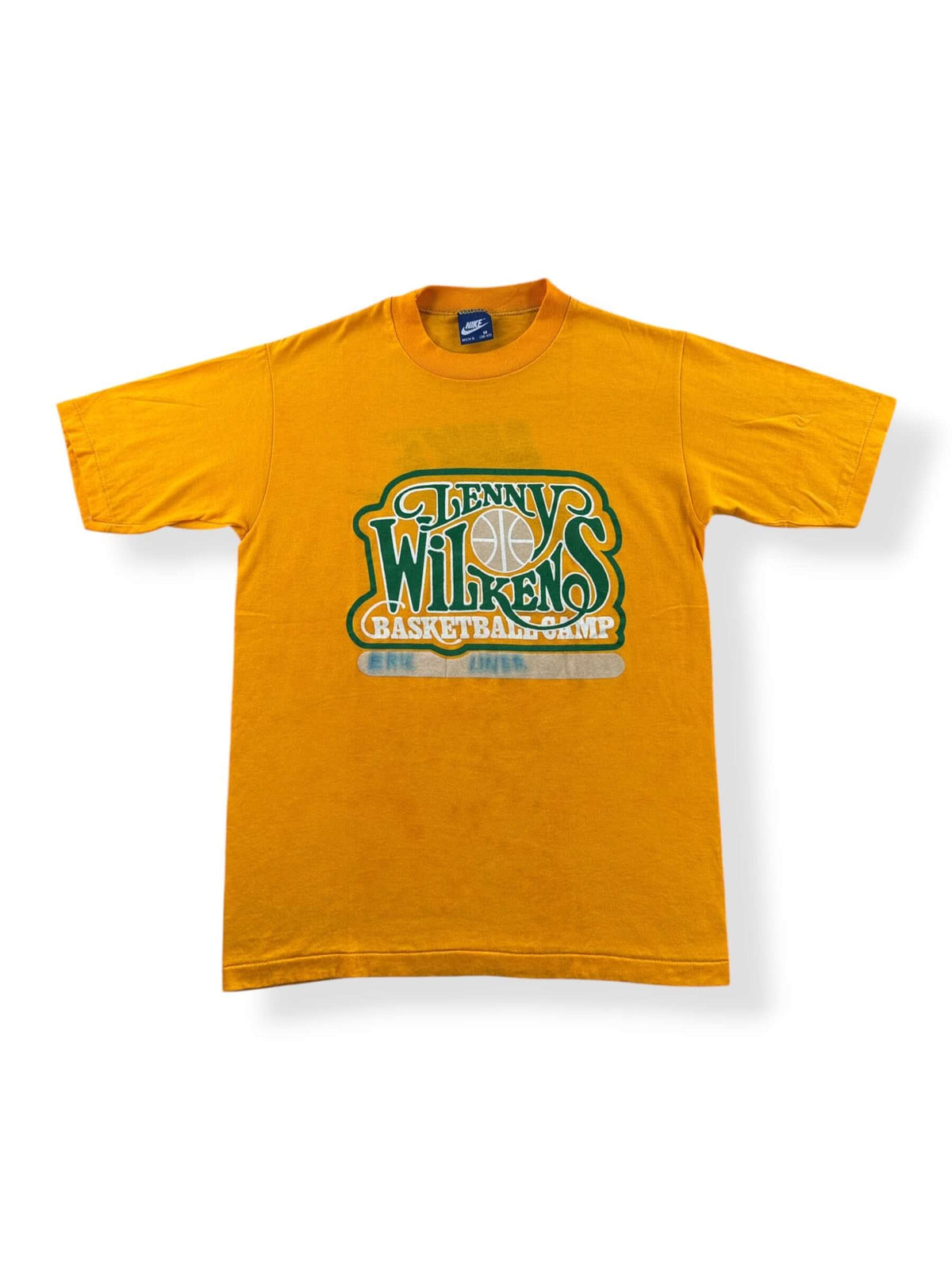 Front of Vintage 80s Lenny Wilkens Basketball Camp Nike Tee SZ M (Fits S)