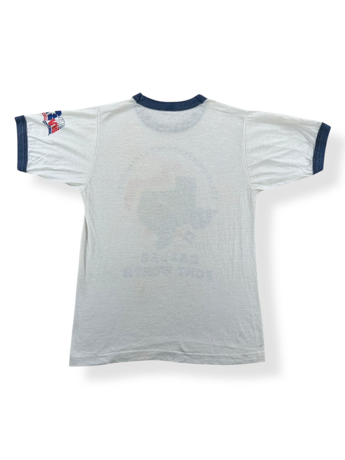 Back of Vintage Texas Independence Ringer SZ S