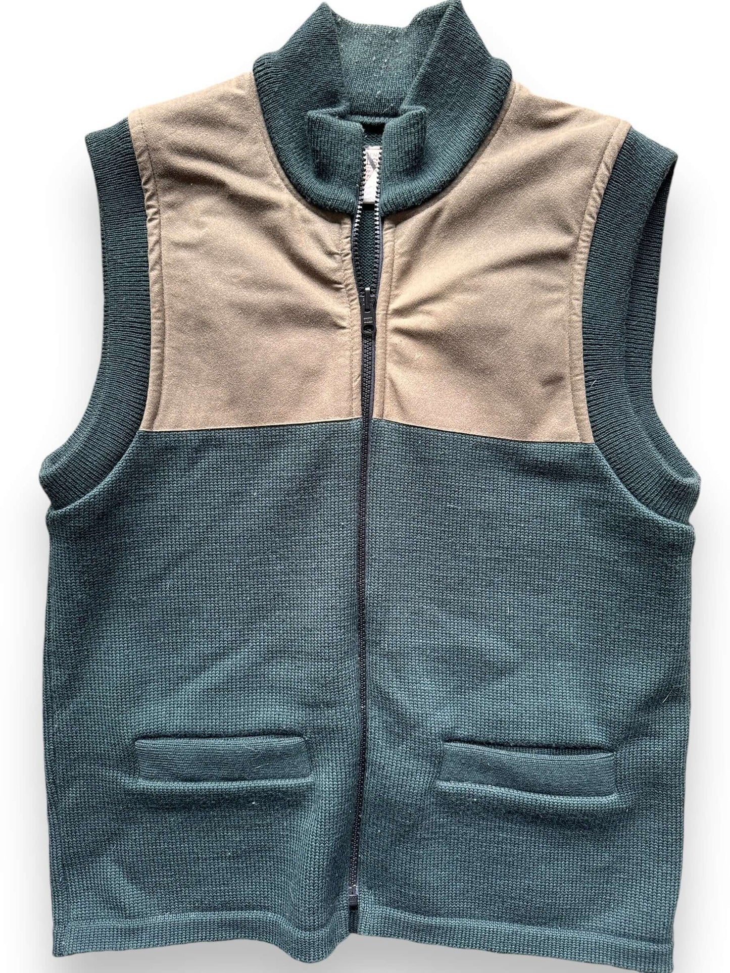 Front Detail on Filson Wool Guide Vest SZ S