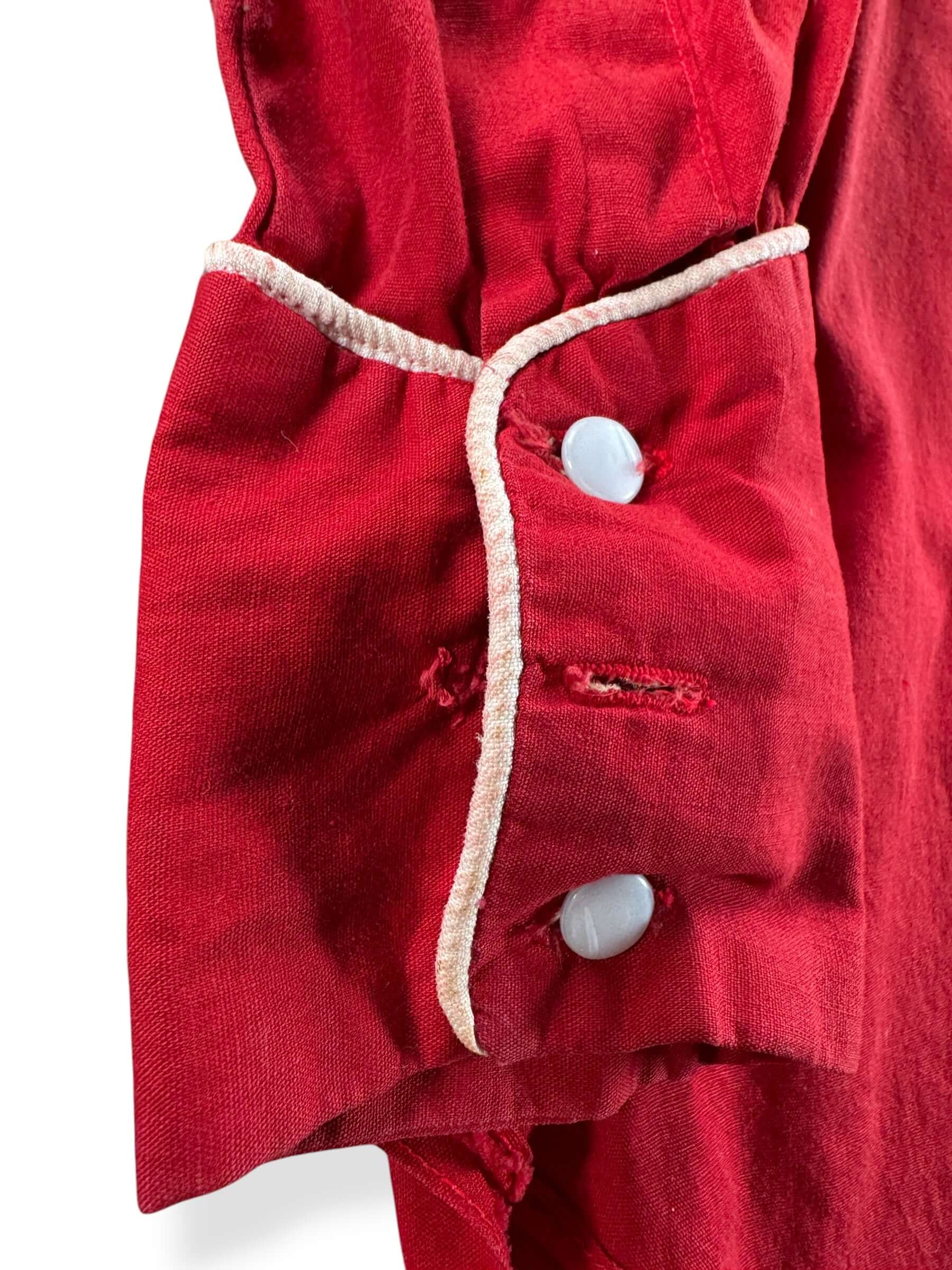 Missing Button on Vintage Embroidered Homemade Rodeo Shirt SZ L