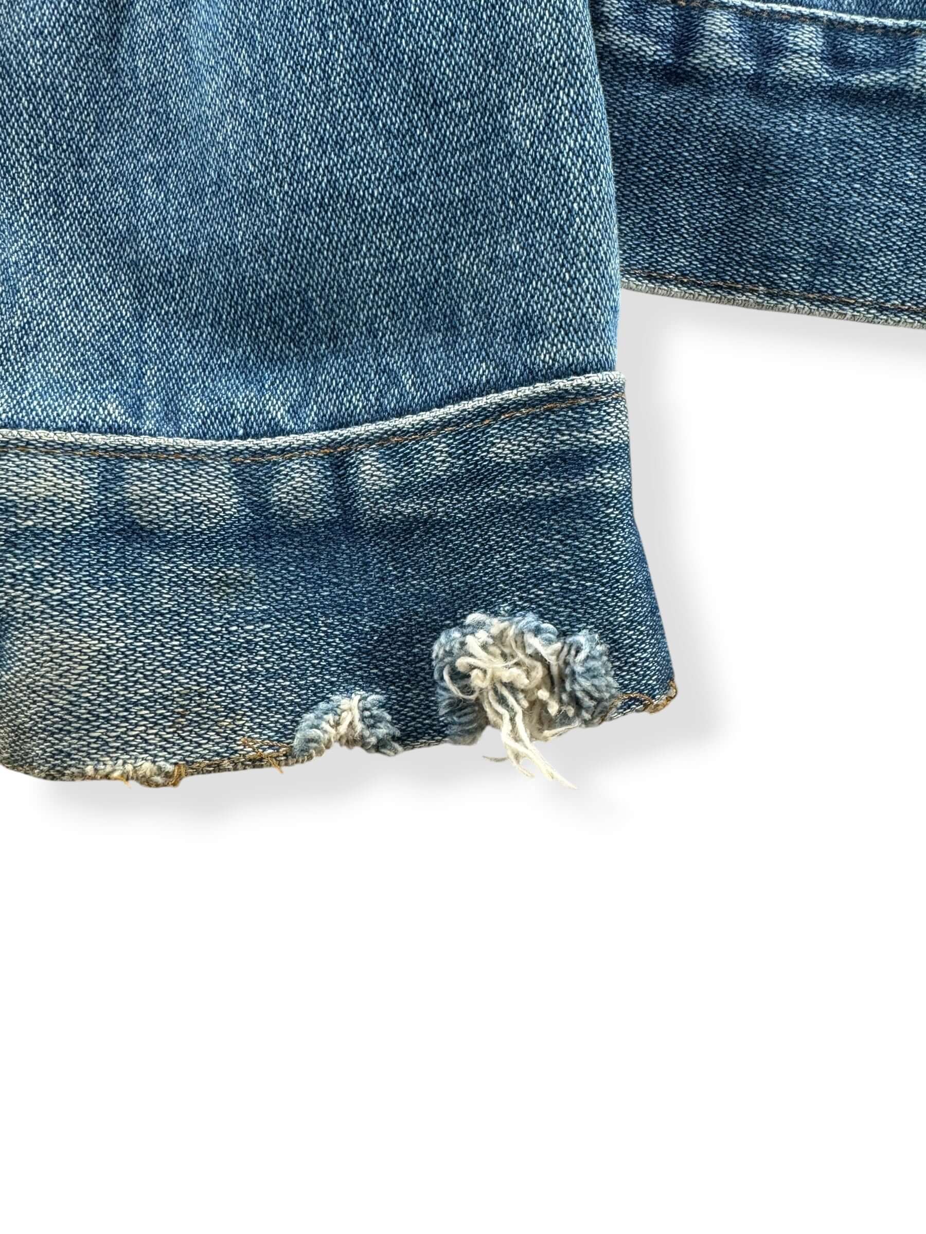 Wear on Vintage Wrangler No-Fault Denim Jacket SZ 42