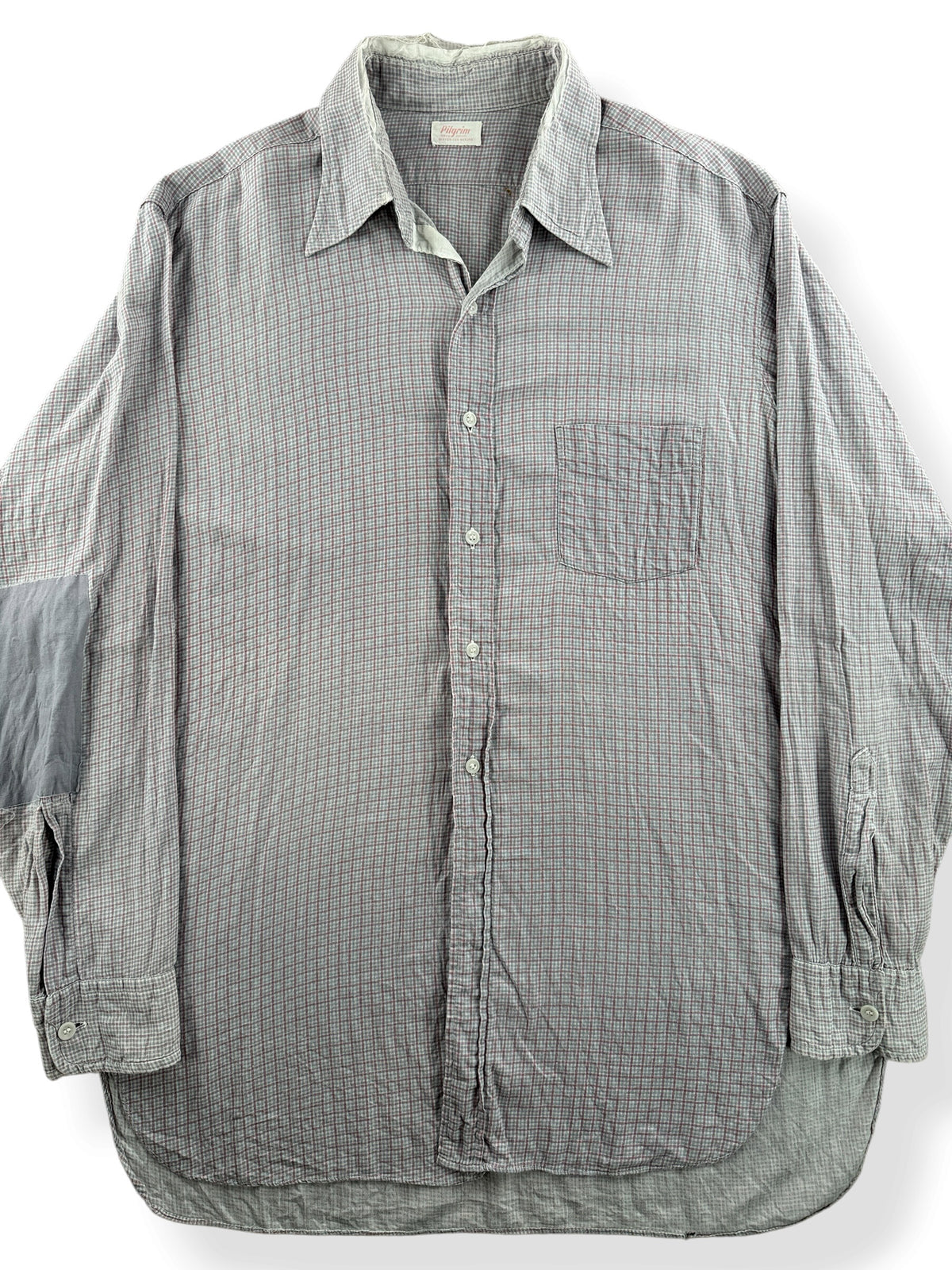 Close-up of Vintage 1940s Pilgrim Button Up Shirt SZ XL