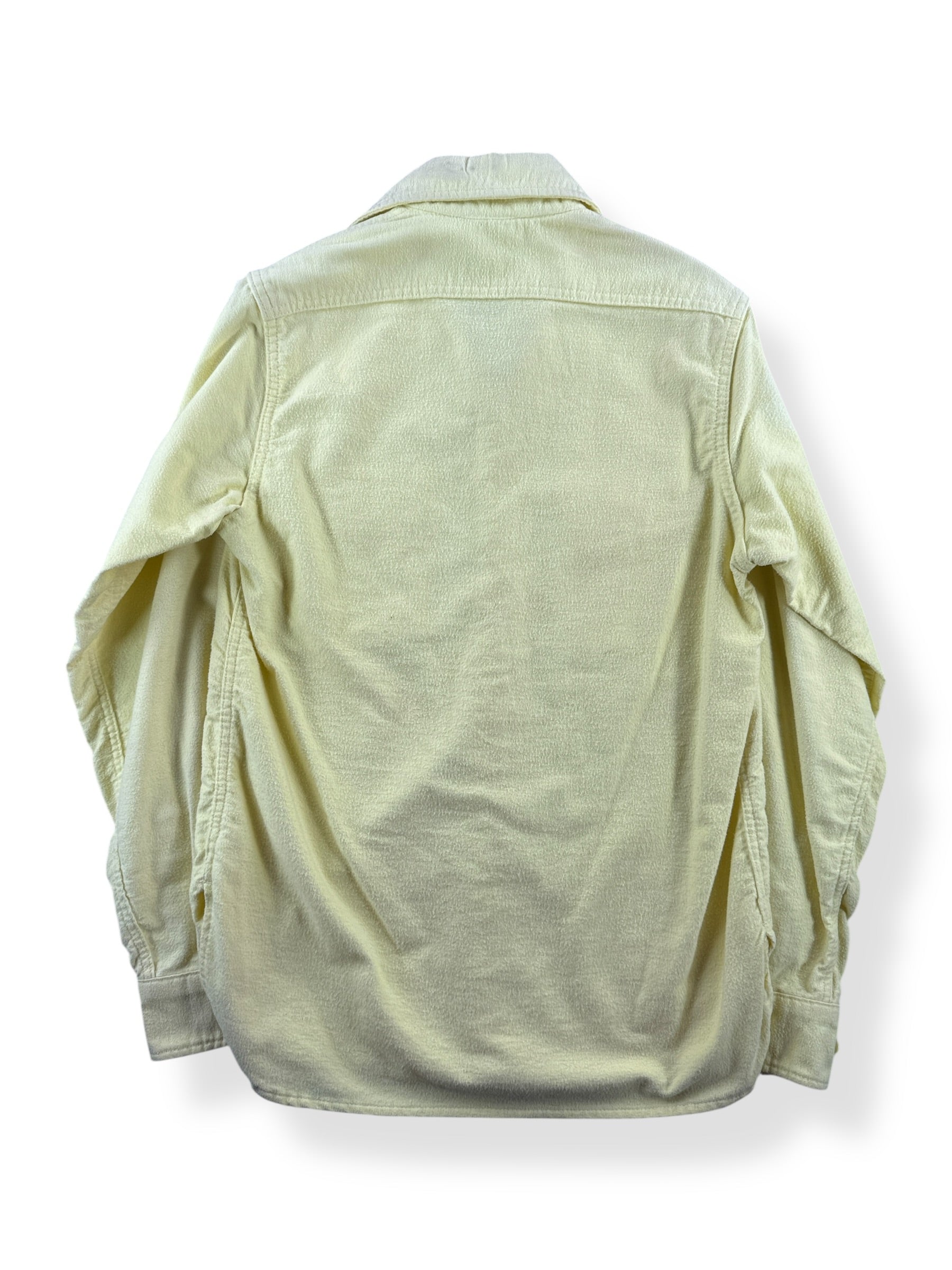 Back of Vintage Cabelas Yellow Chamois Cloth Shirt SZ XS