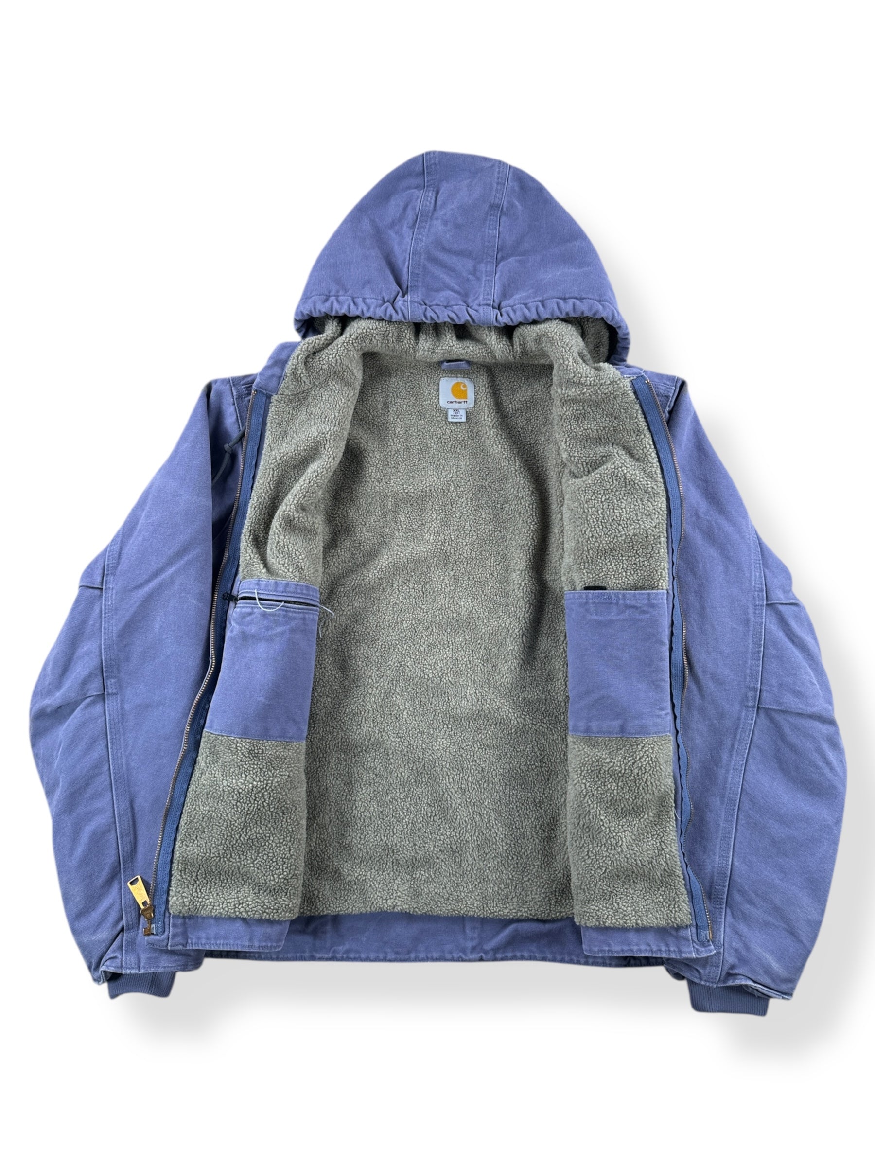 Inside of Carhartt Women's Blue Dusk Jacket SZ XXL