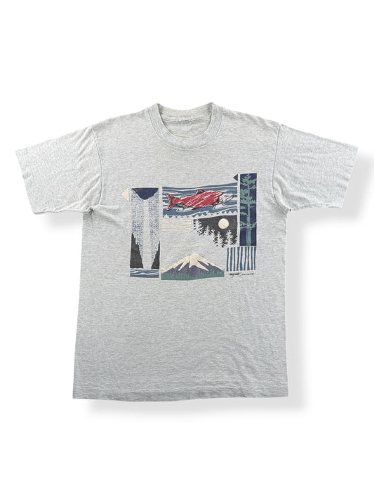 Front of Vintage Mt Rainier Nat Park Salmon Tee SZ M
