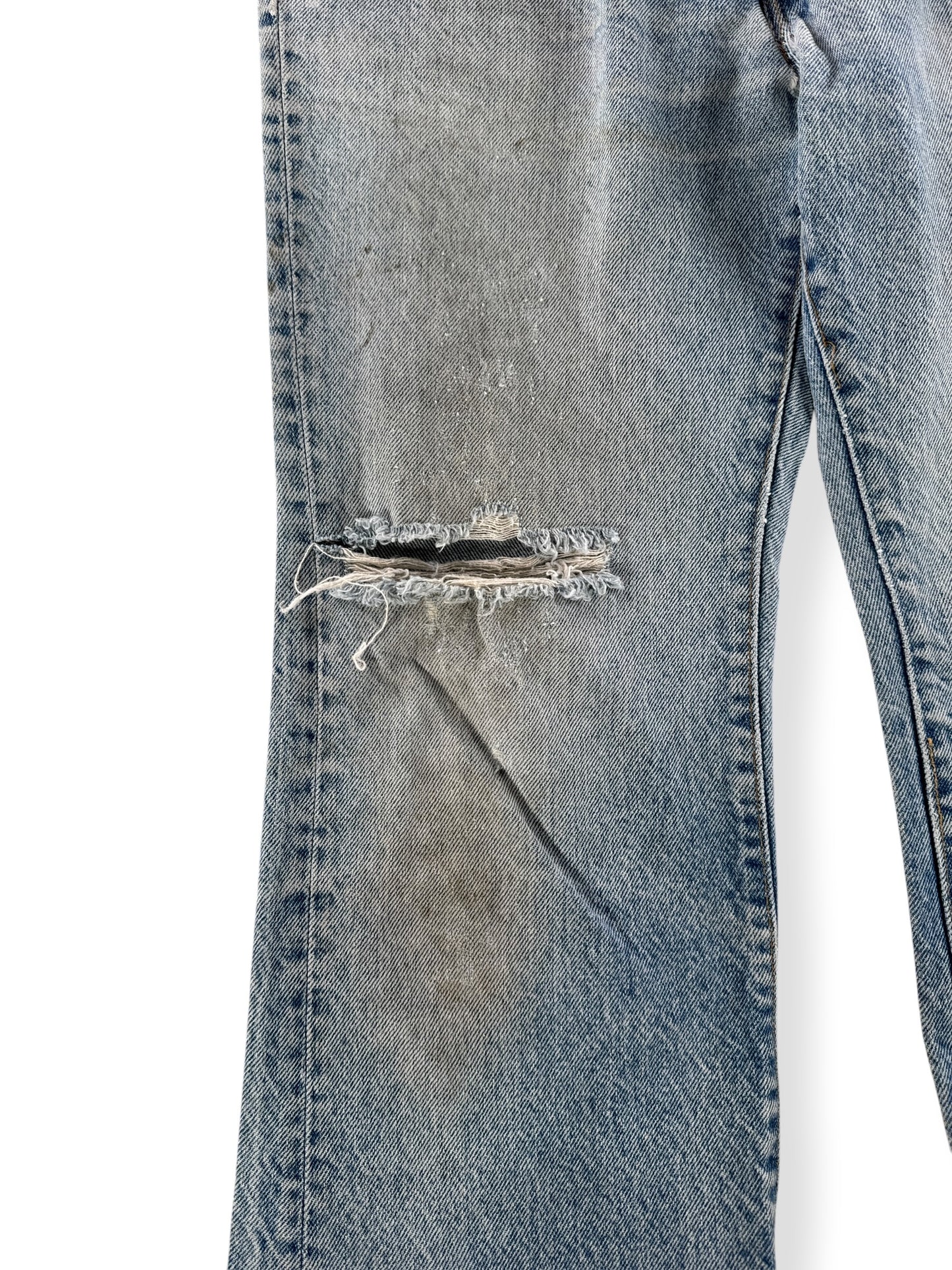 Hole on Vintage 70s Talon Zip Levis 517 Jeans W32