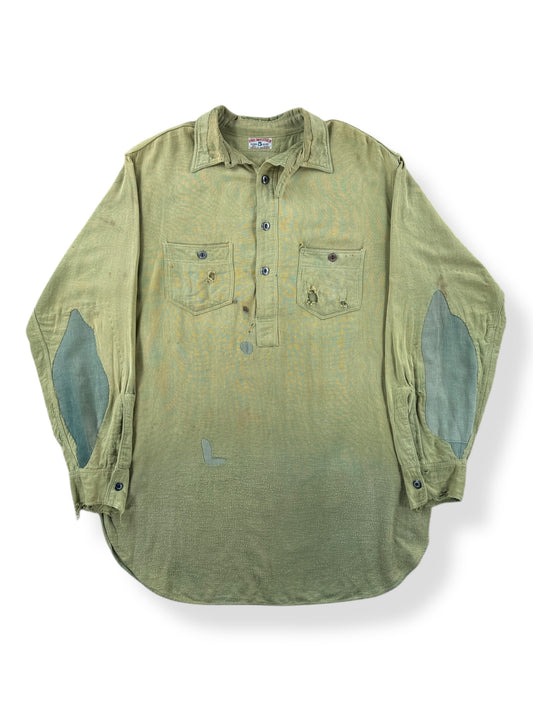 Front of Vintage 5 Brothers Hand Repaired Chartreuse Chinstrap Shirt SZ M