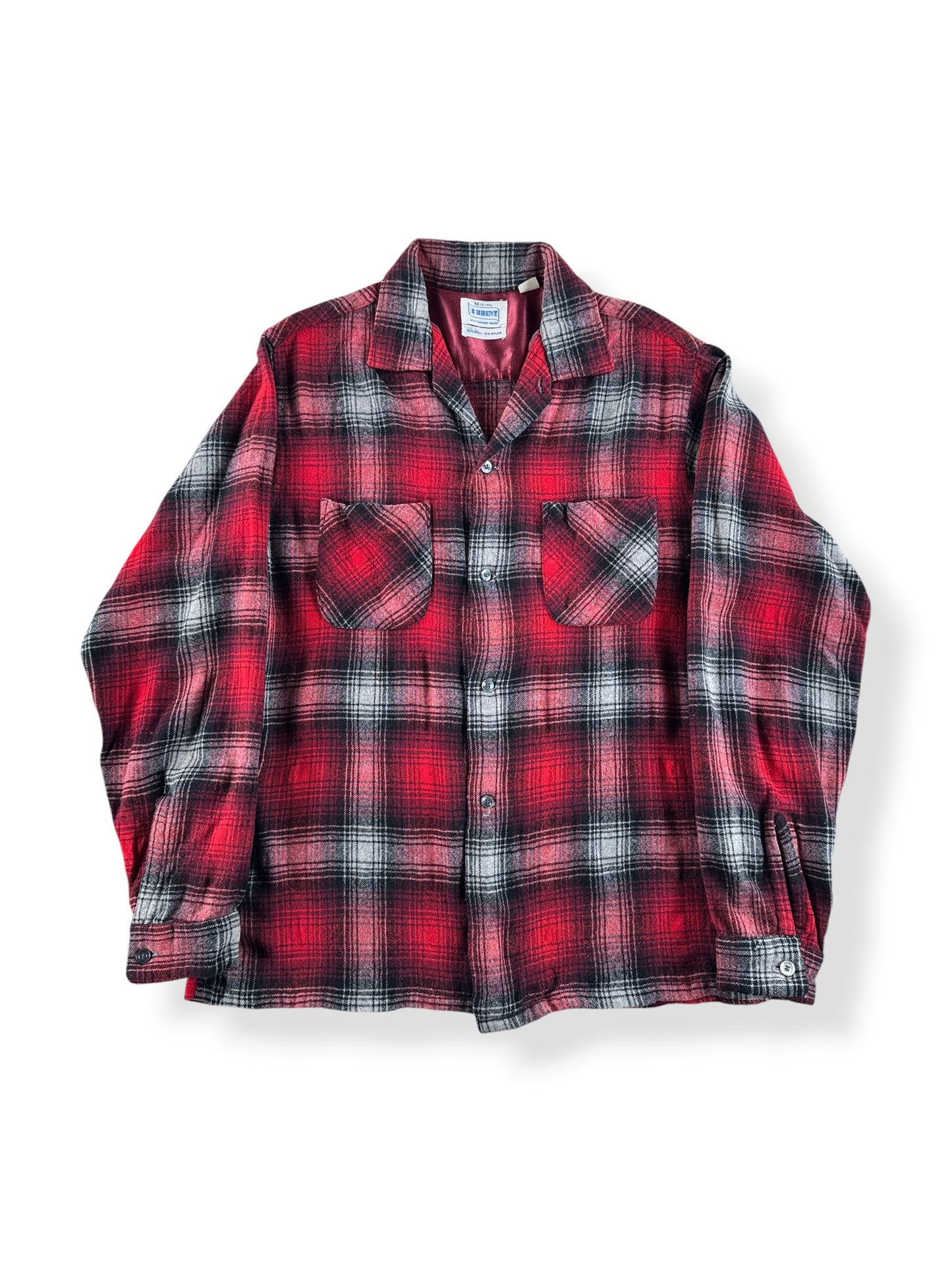 Front of Vintage Brent Wool Blend Flannel SZ M